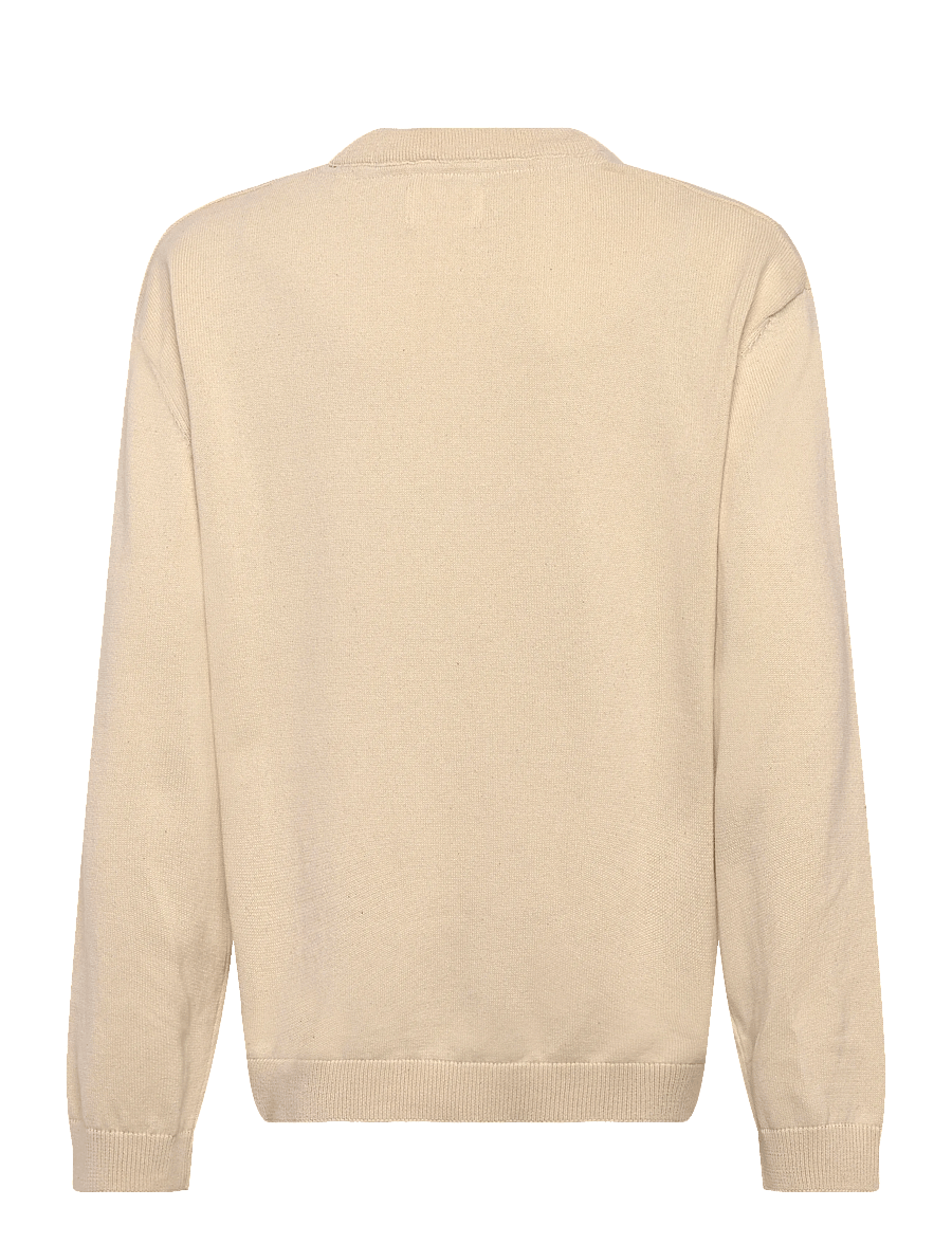 Enkel Studio - O-neck knit - stickade tröjor - bone white - 2