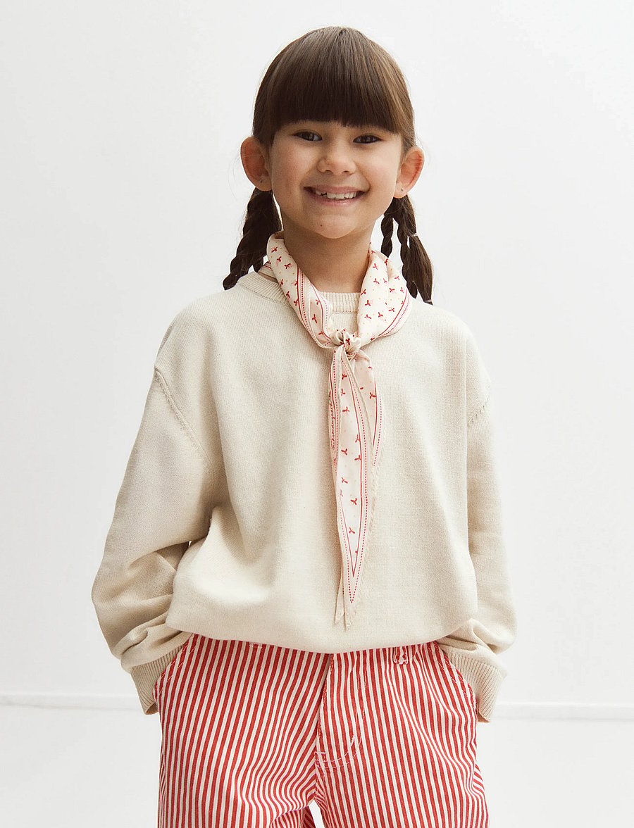 Enkel Studio - O-neck knit - stickade tröjor - bone white - 0