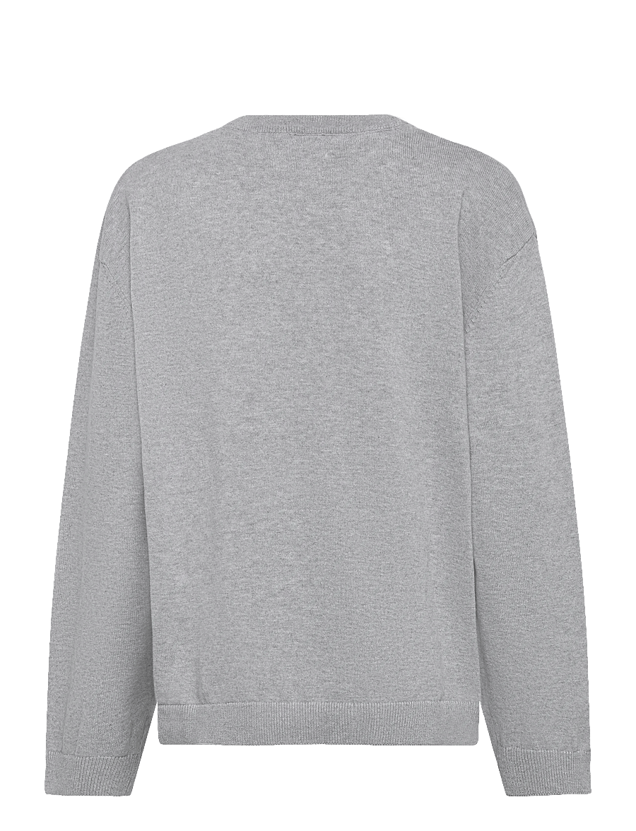 Enkel Studio - O-neck knit - pullover - grey mel - 2