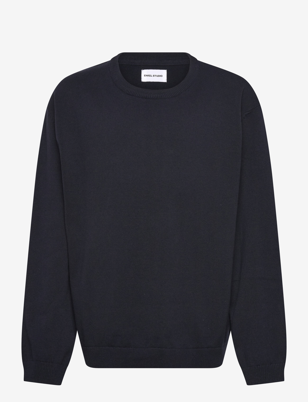 Enkel Studio - O-neck knit - stickade tröjor - navy - 0