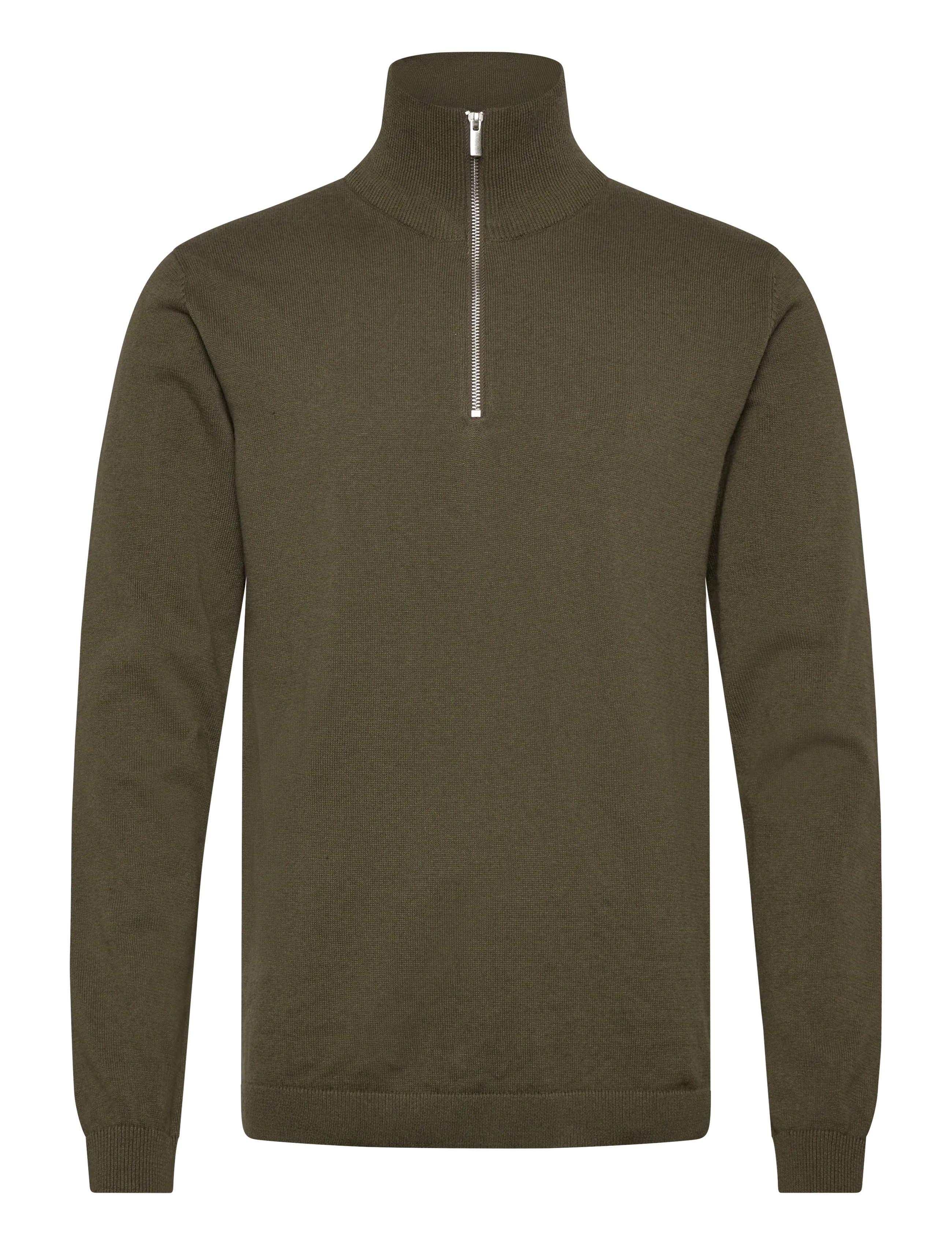 Enkel Studio Half zip knit - Poolokaulus - ARMY / green