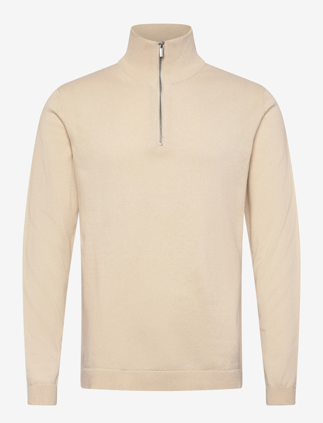 Enkel Studio - Half zip knit - lägsta priserna - bone white - 1