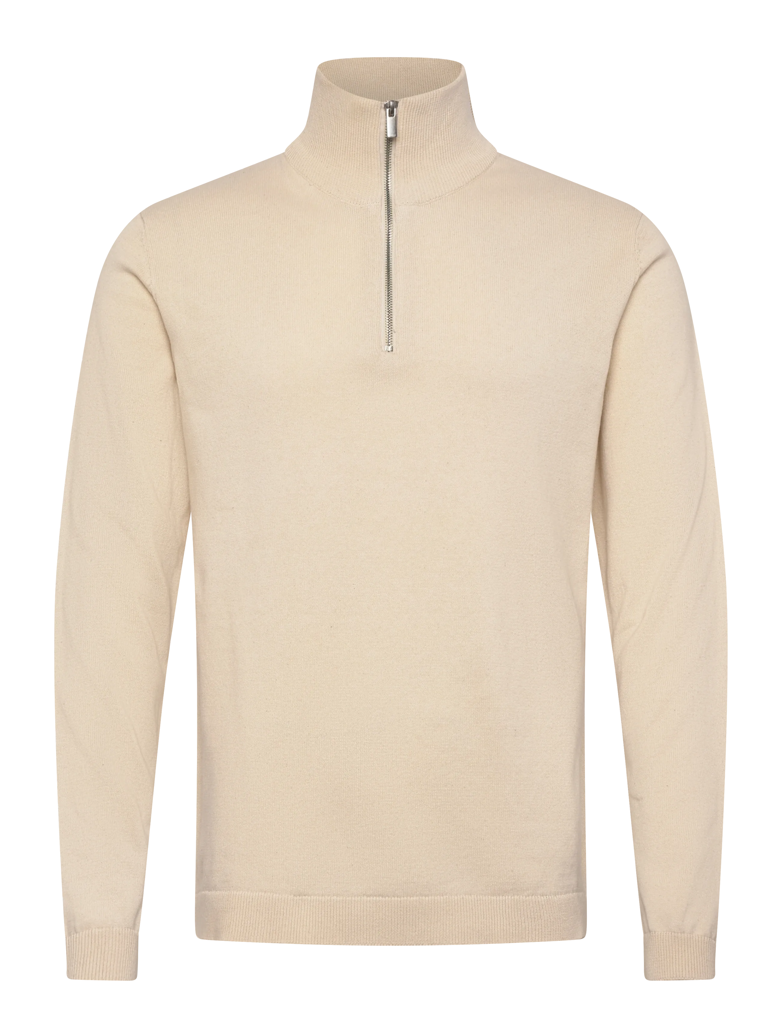 Enkel Studio Half zip knit - Poolokaulus - BONE WHITE / cream
