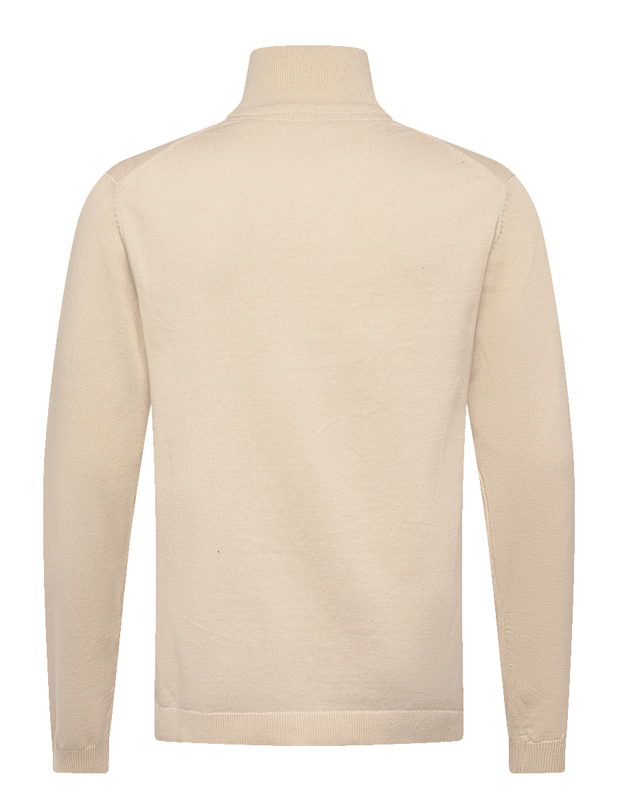 Enkel Studio - Half zip knit - poolpika lukuga džemprid - bone white - 2