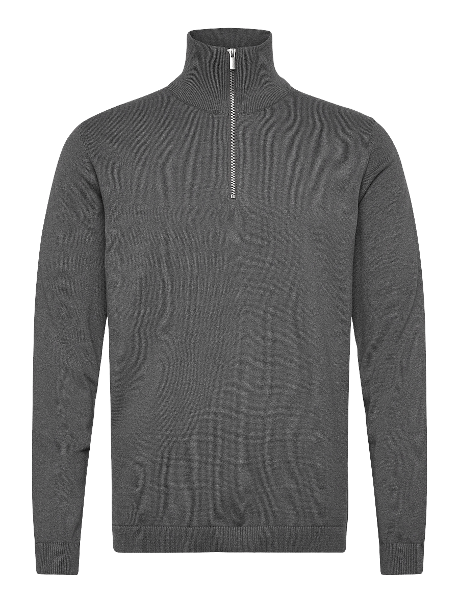 Enkel Studio - Half zip knit - half zip-tröjor - dk grey - 0