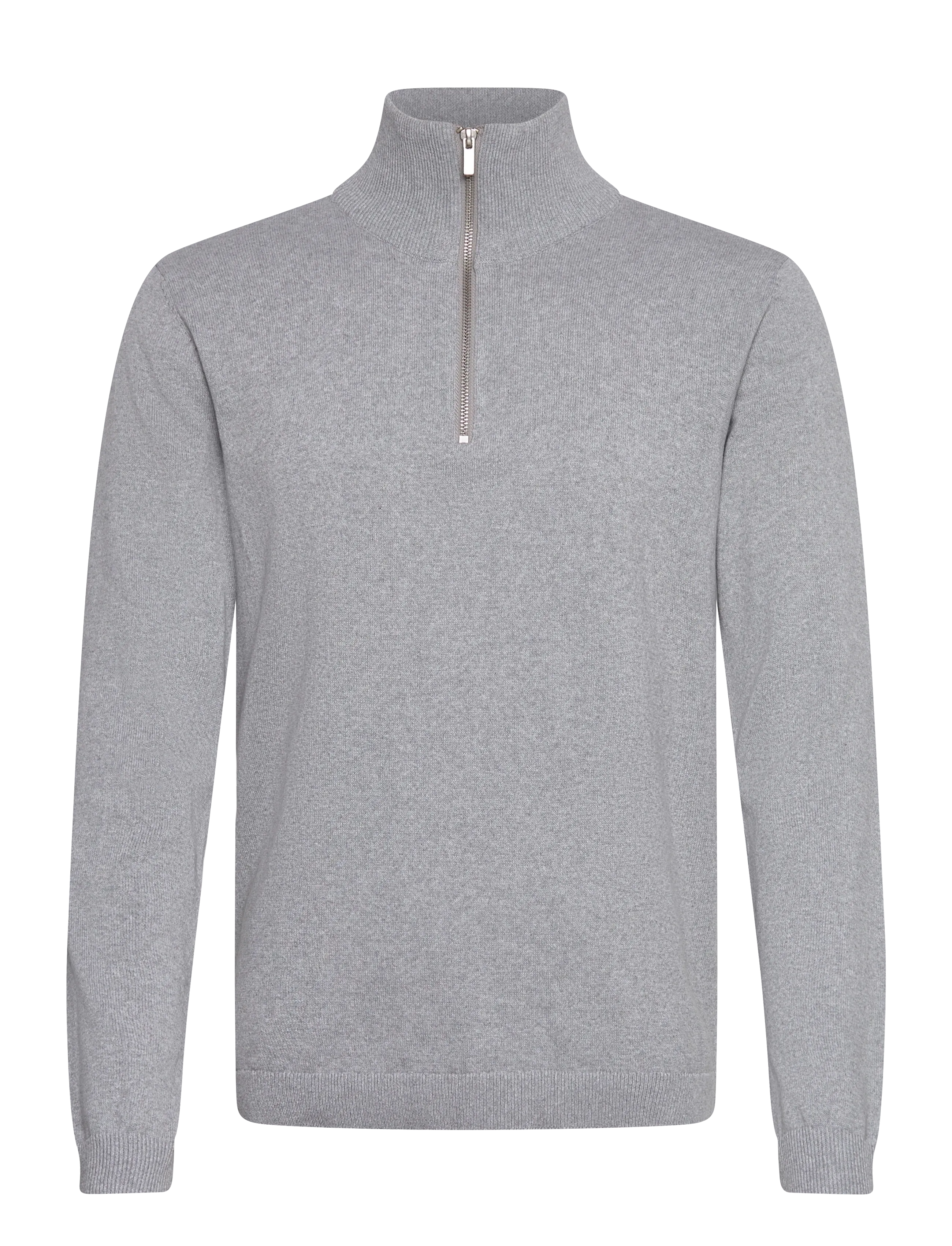Enkel Studio Half zip knit - Poolokaulus - GREY MEL / grey