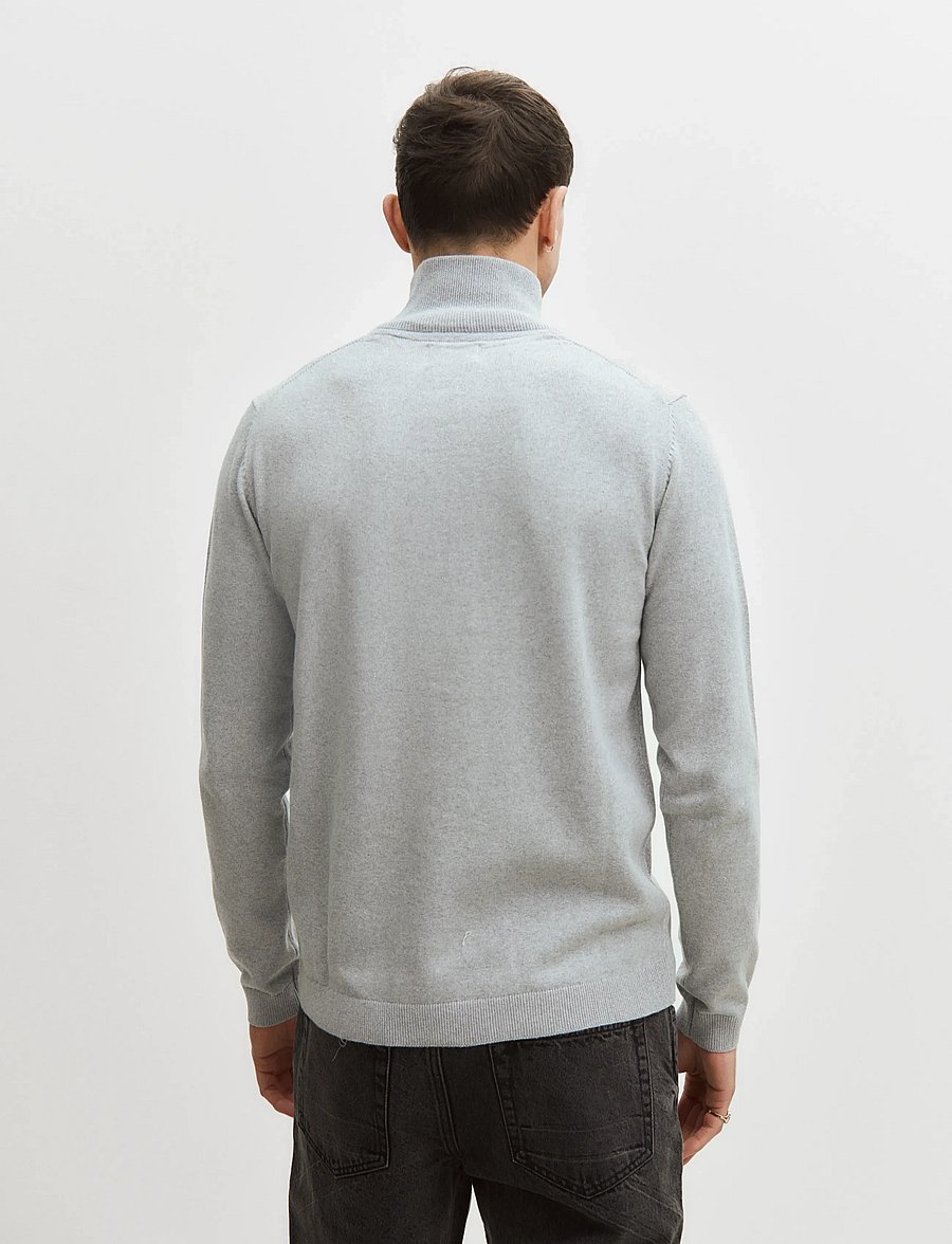 Enkel Studio - Half zip knit - half zip-tröjor - grey mel - 3