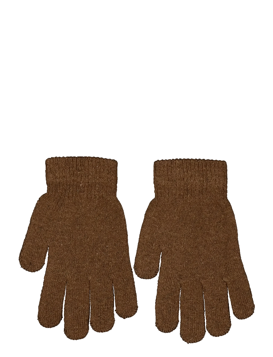 Enkel Studio - Mens knitted gloves - kindad - brown - 0