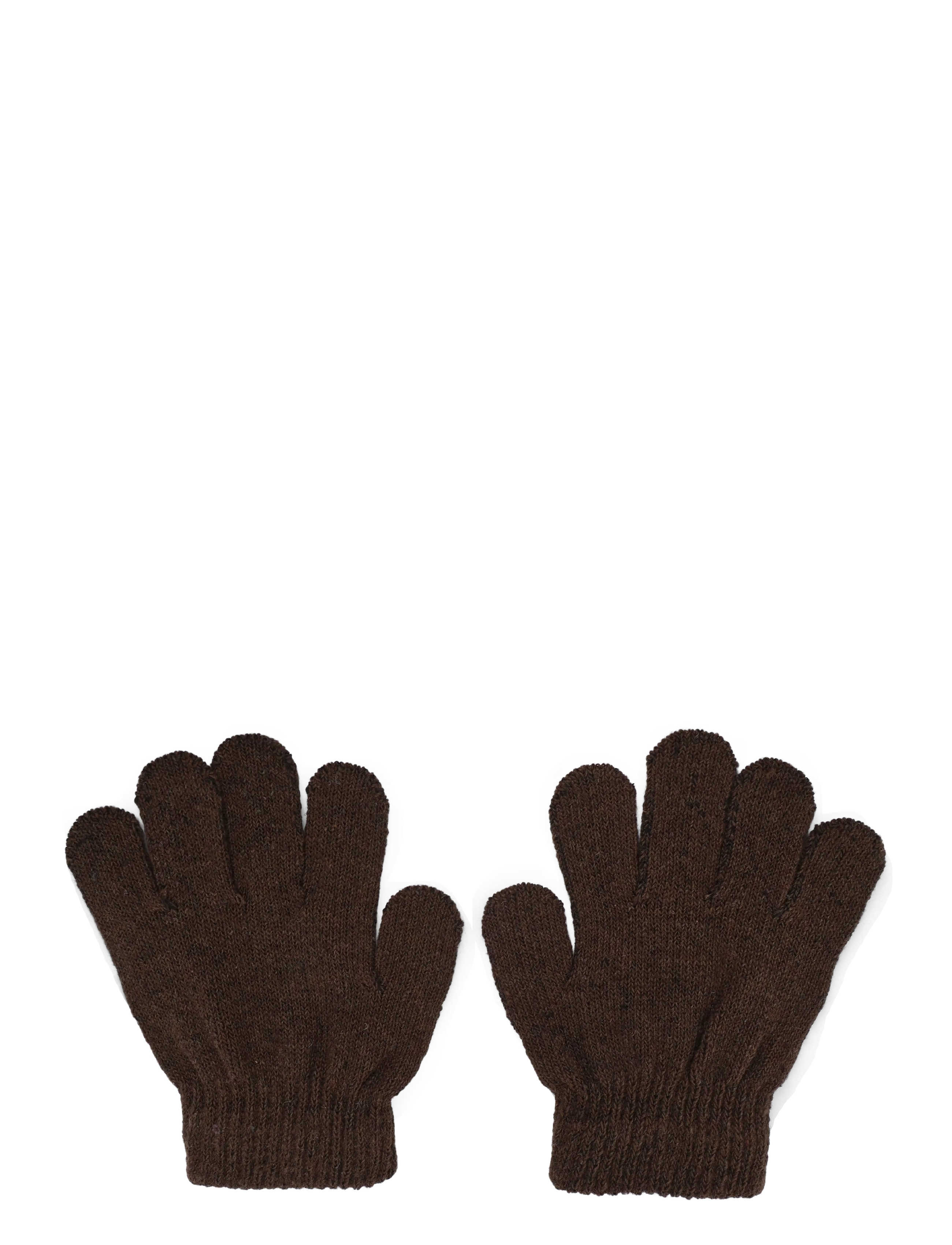 Enkel Studio Kids knitted gloves - Gloves - BROWN / brown