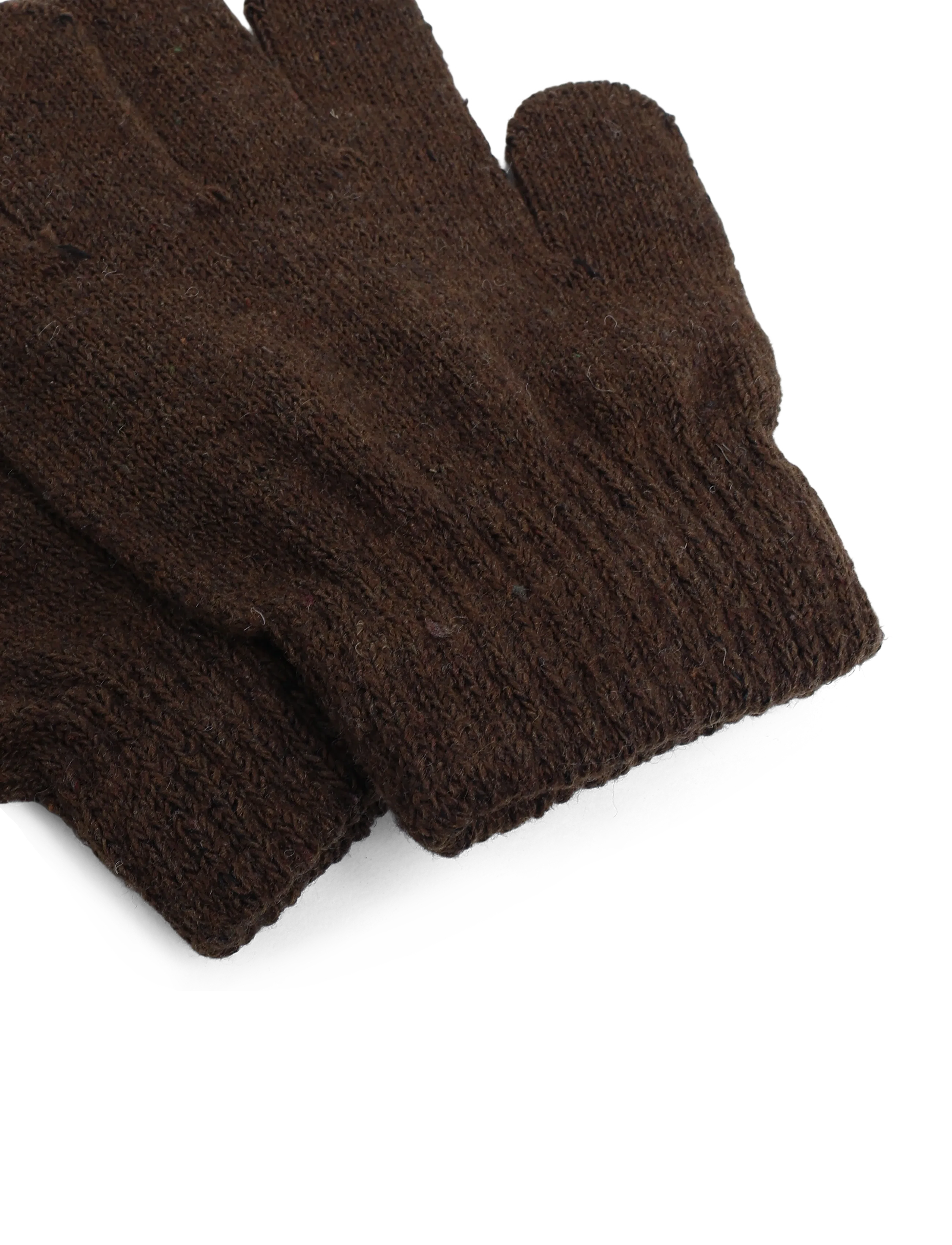 Enkel Studio - Kids knitted gloves - brown - 2