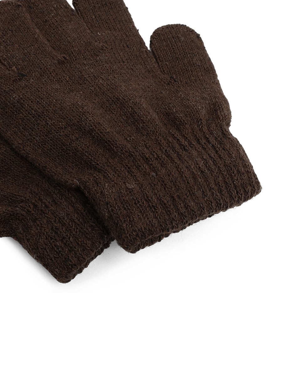 Enkel Studio - Kids knitted gloves - handschuhe - brown - 2