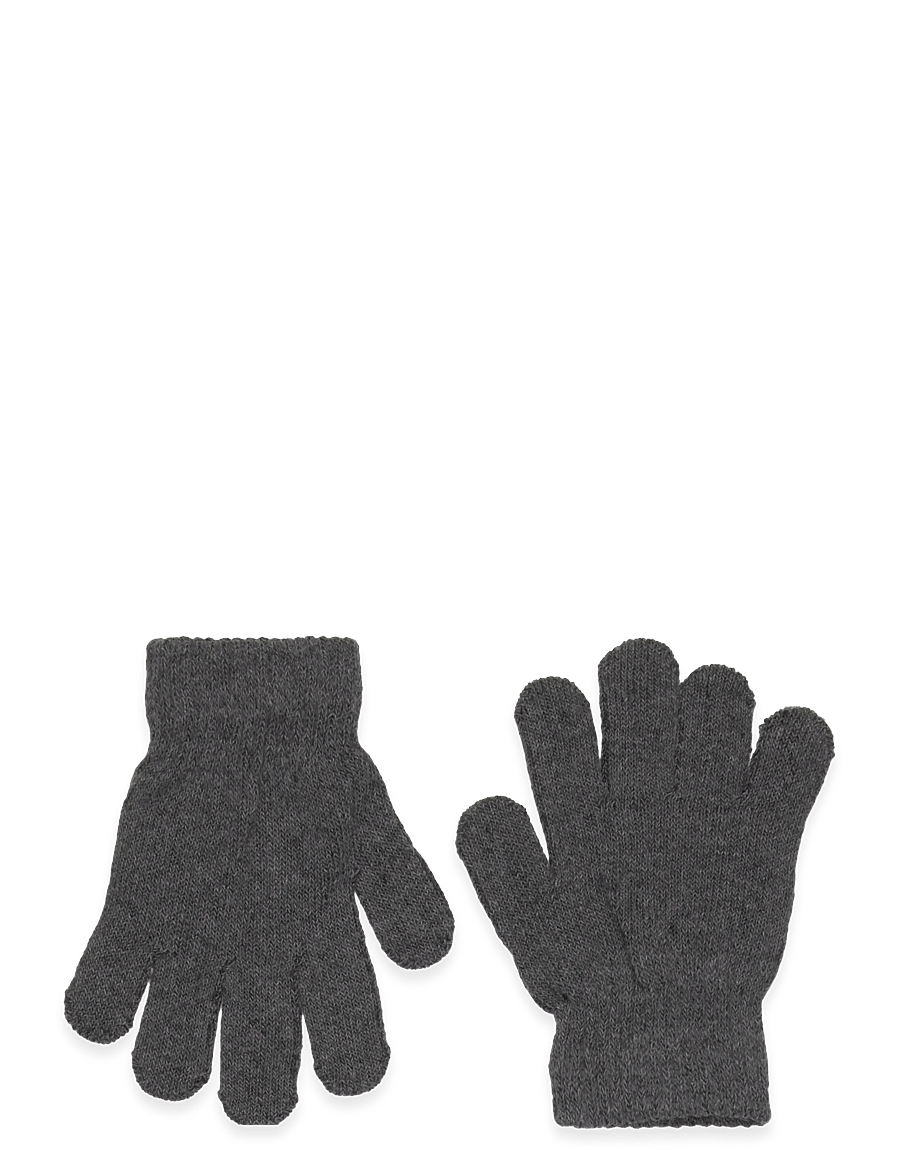 Enkel Studio - Kids knitted gloves - handsker - charcoal - 0