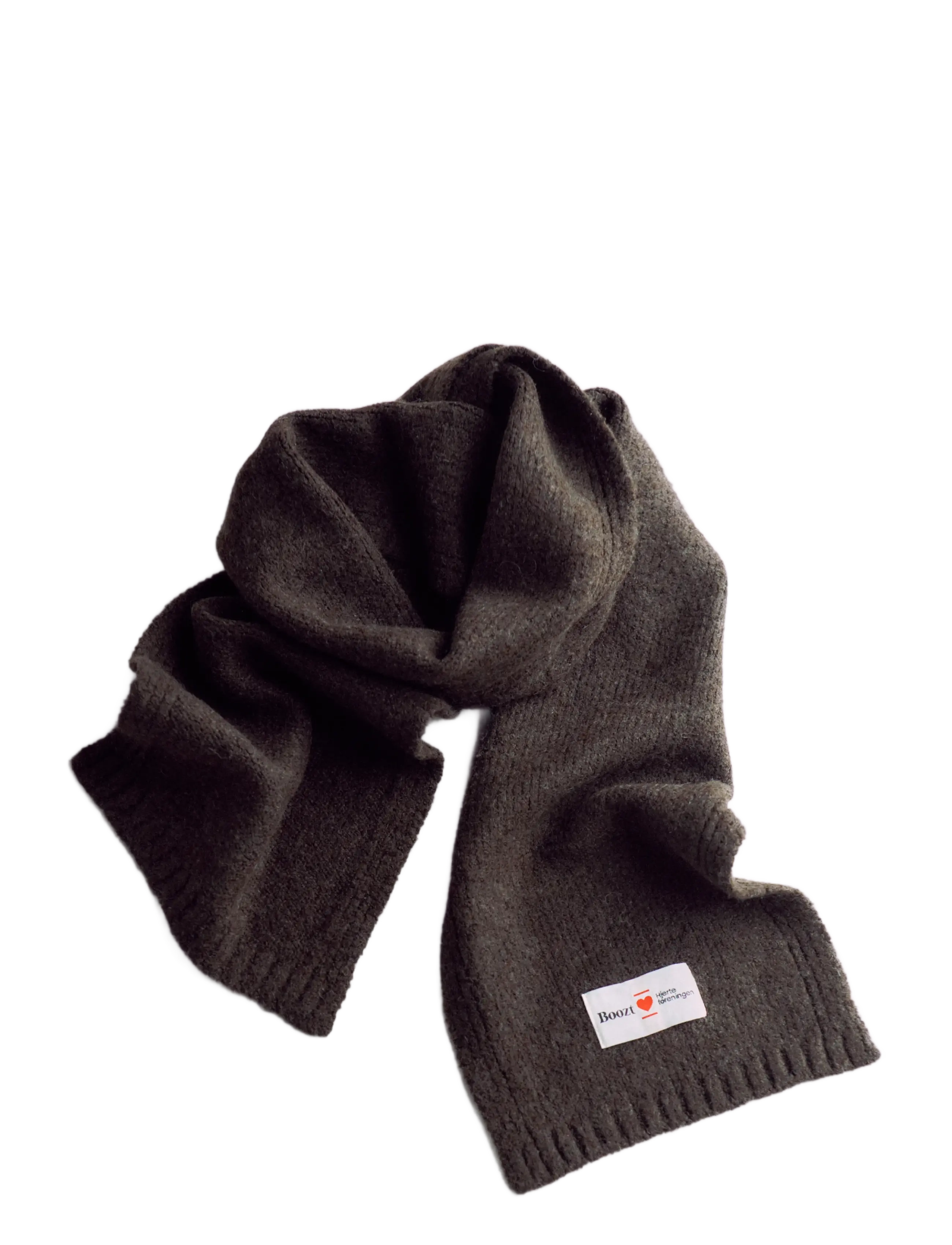 Enkel Studio BooztxHjerteforeningen Wool Blend Scarf - Aksessuaarid - GANACHE MELANGE / brown