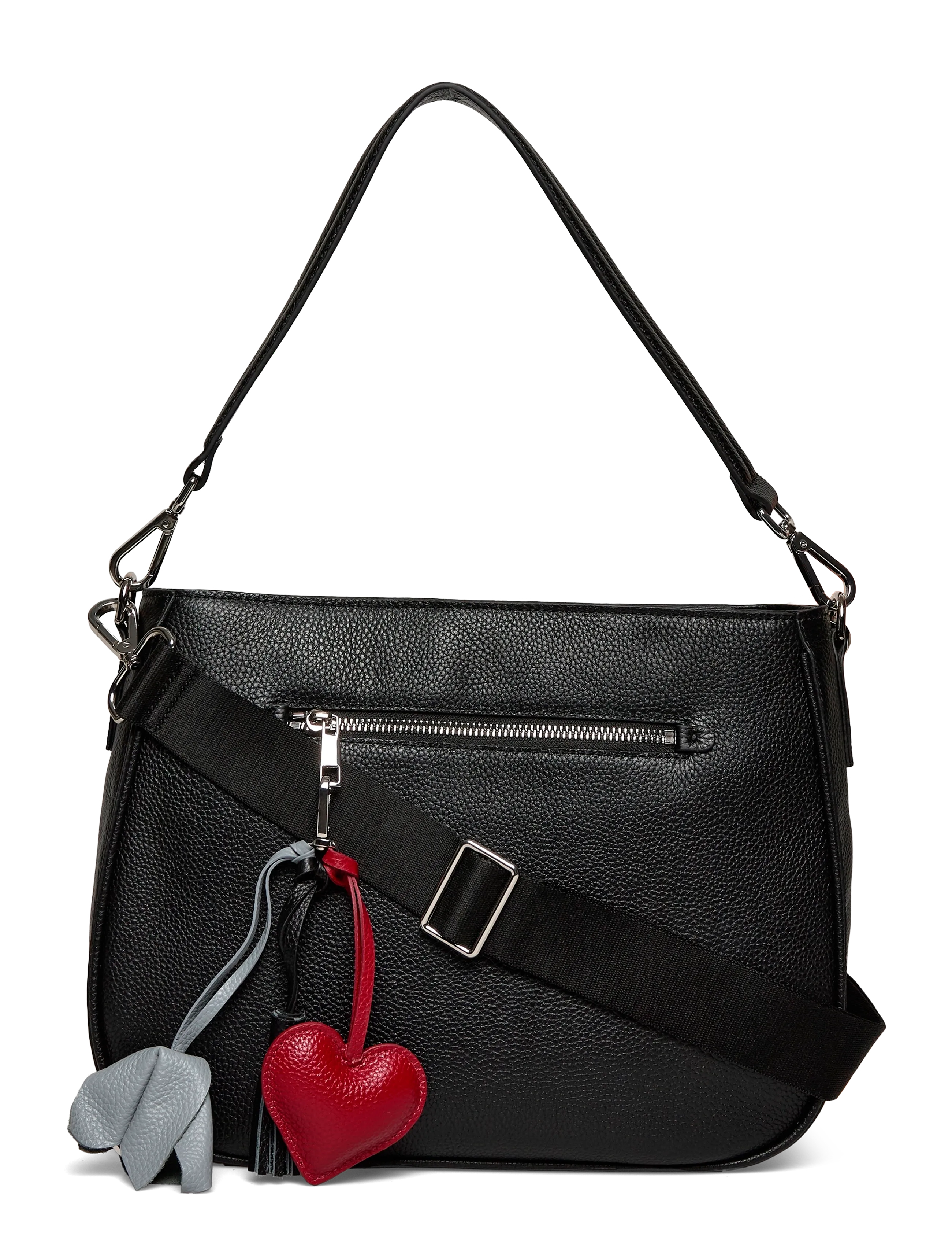 Enkel Studio Medium Satchel Bag - Tasker - BLACK SILVER / black