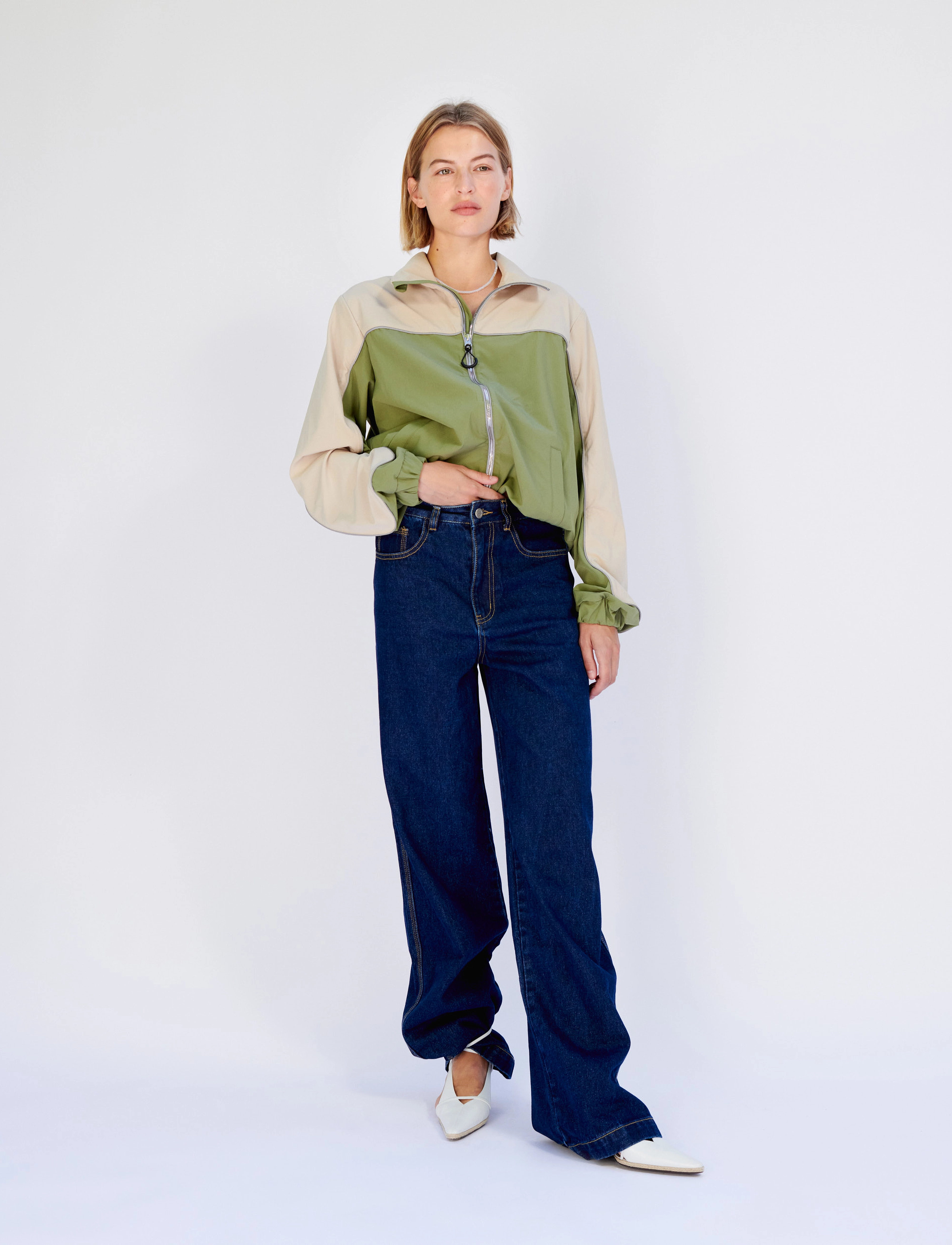 Enkel Studio EAEDANE Track Jacket F - Joped - QUIET FOREST GREEN / green