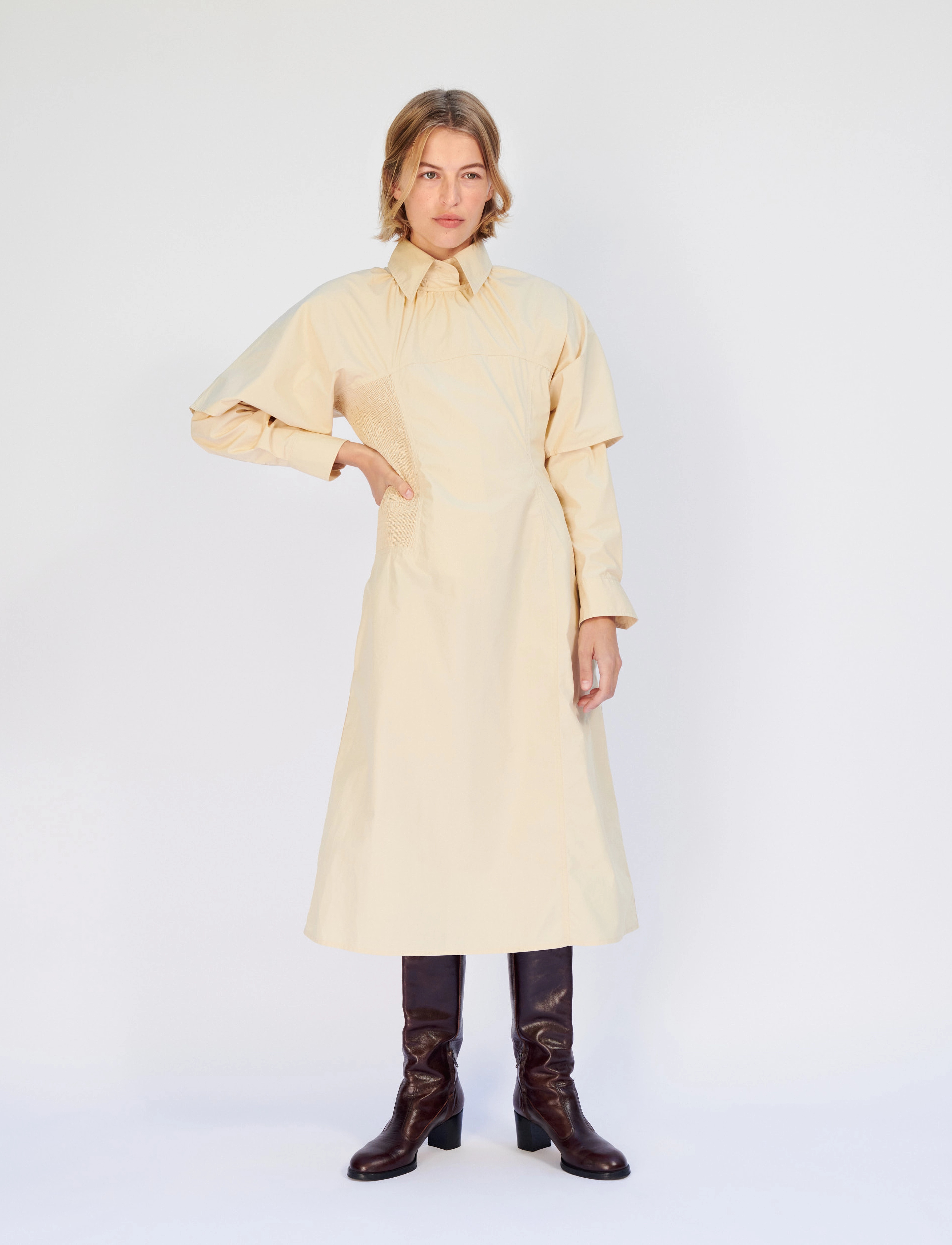 Enkel Studio ESKAMILLE Dress F - Kleider - FRESH LINEN ECRU / beige