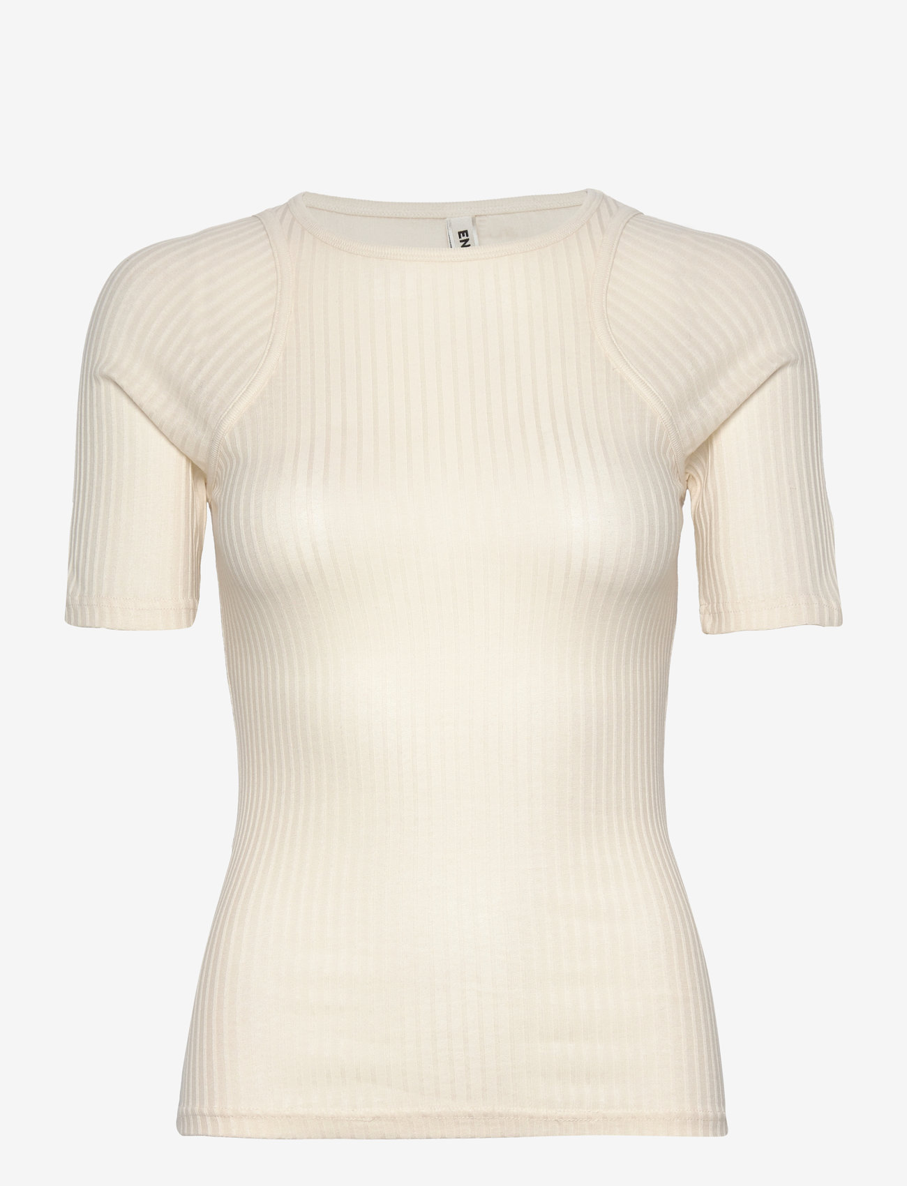 Enkel Studio - ESVELO SS Top F - marškinėliai - cloudy ivory - 0