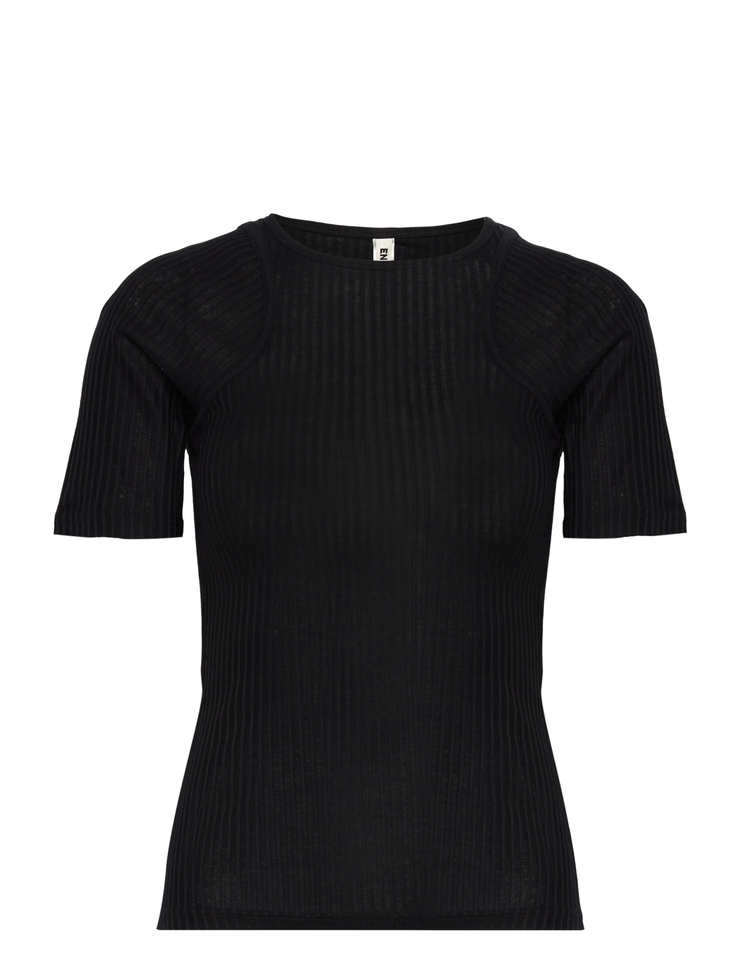Enkel Studio ESVELO SS Top F - Kläder - MIDNIGHT COAL / black