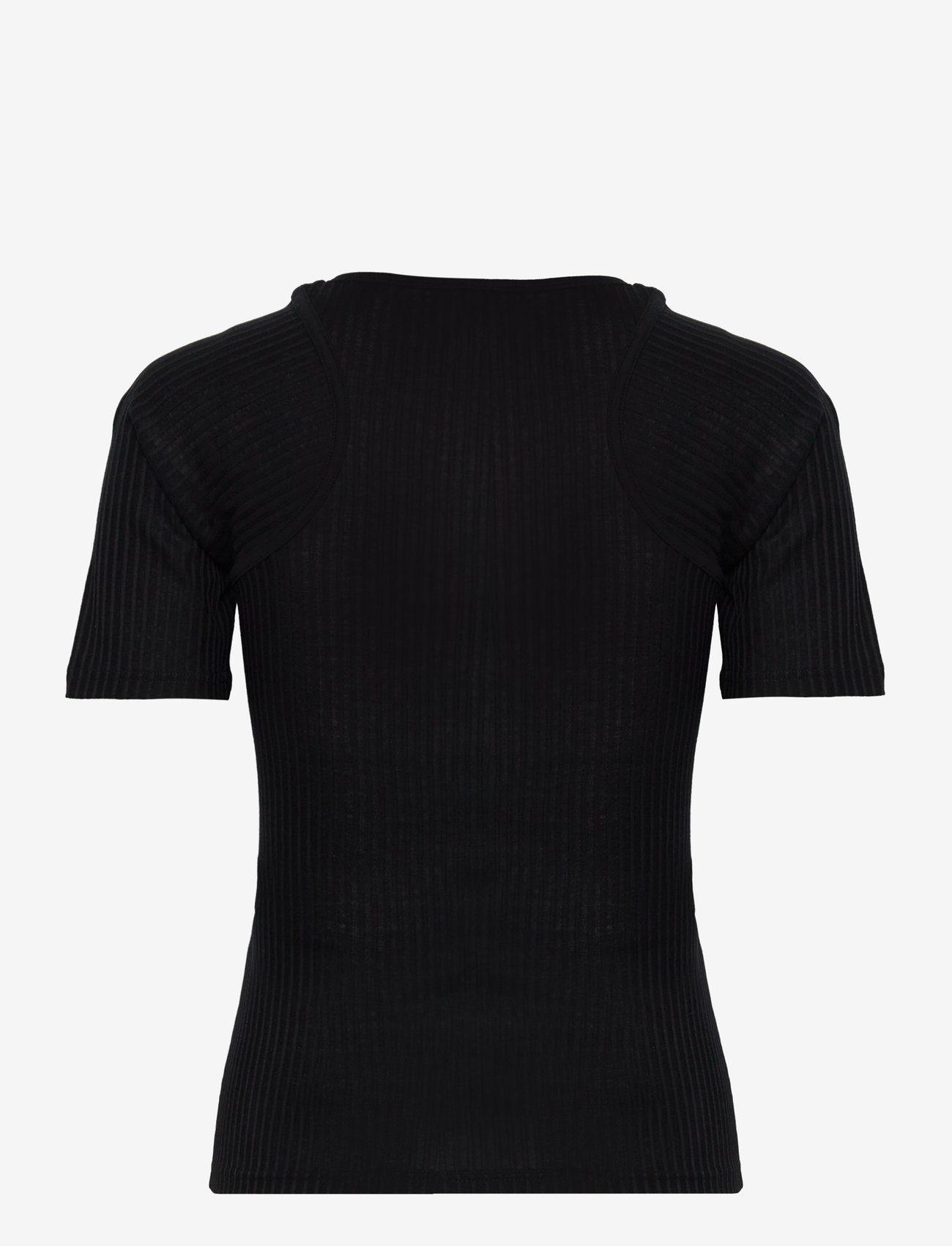 Enkel Studio - ESVELO SS Top F - t-shirts - midnight coal - 1