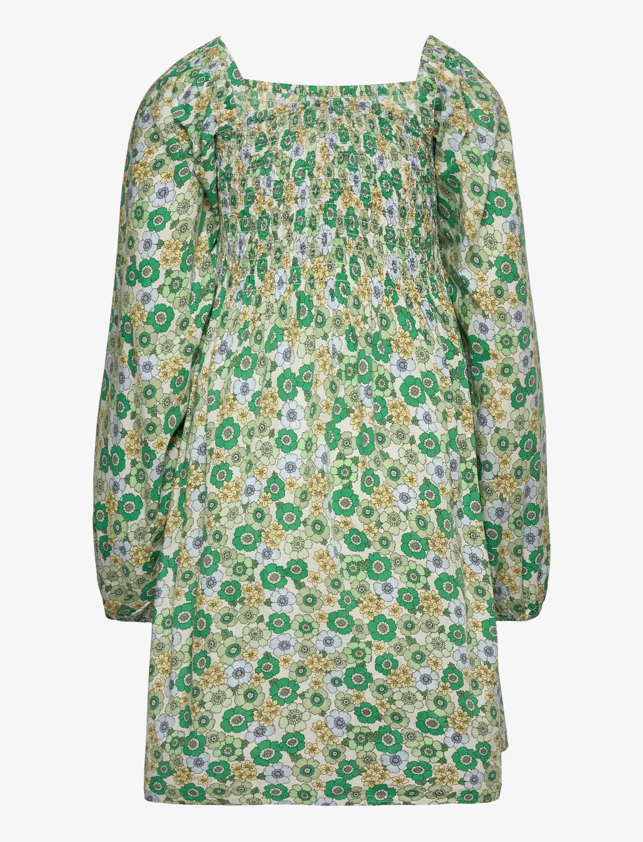 Envii - ENLORI LS DRESS AOP 6731 - short dresses - green poppy - 1