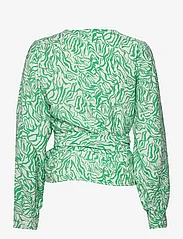 Envii - ENCOLBY LS TOP AOP 6891 - long-sleeved blouses - emerald zebra - 1
