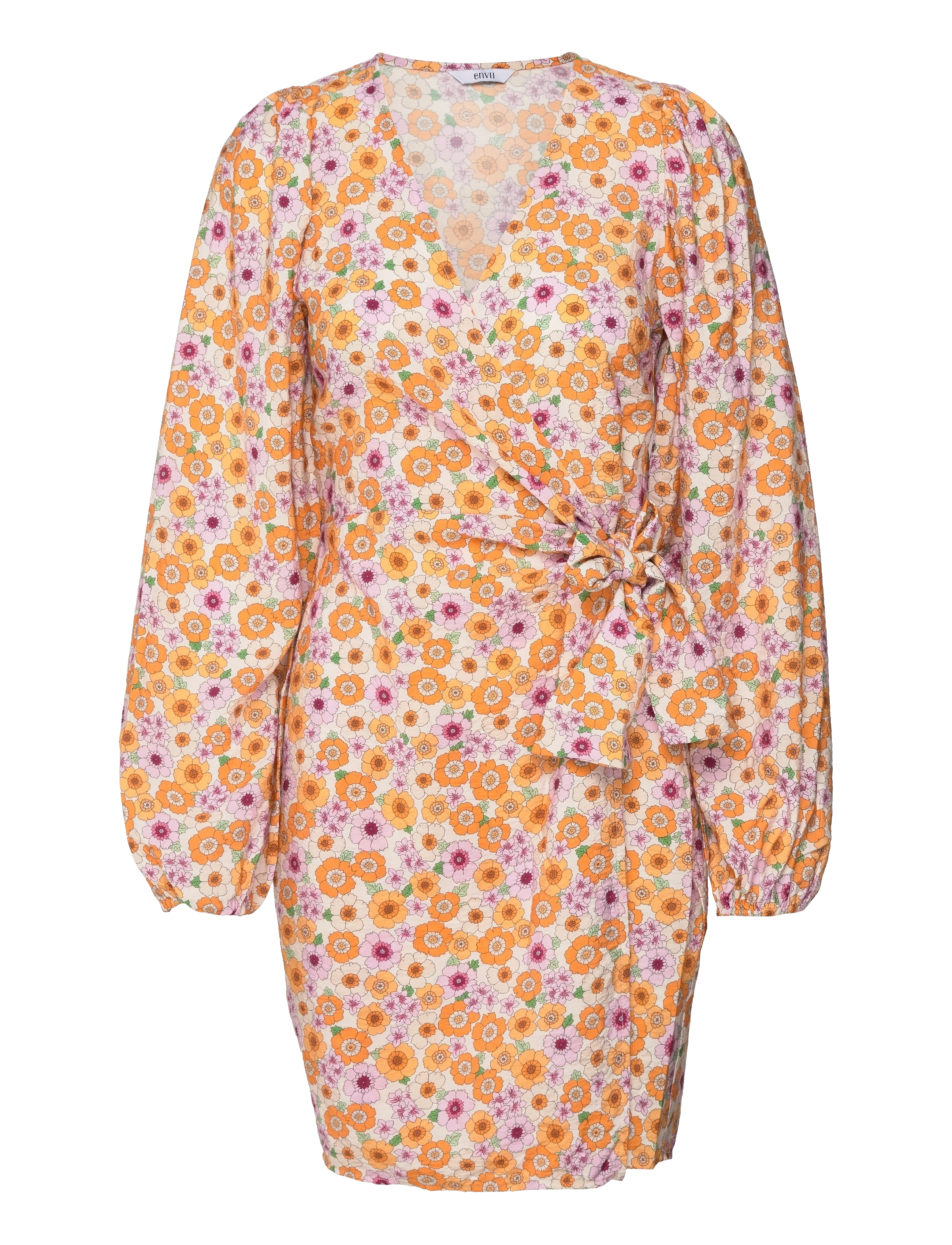 ENVII Enrobyn Ls V-N Kleid Aop 6891 Patterned - XXS - Damen