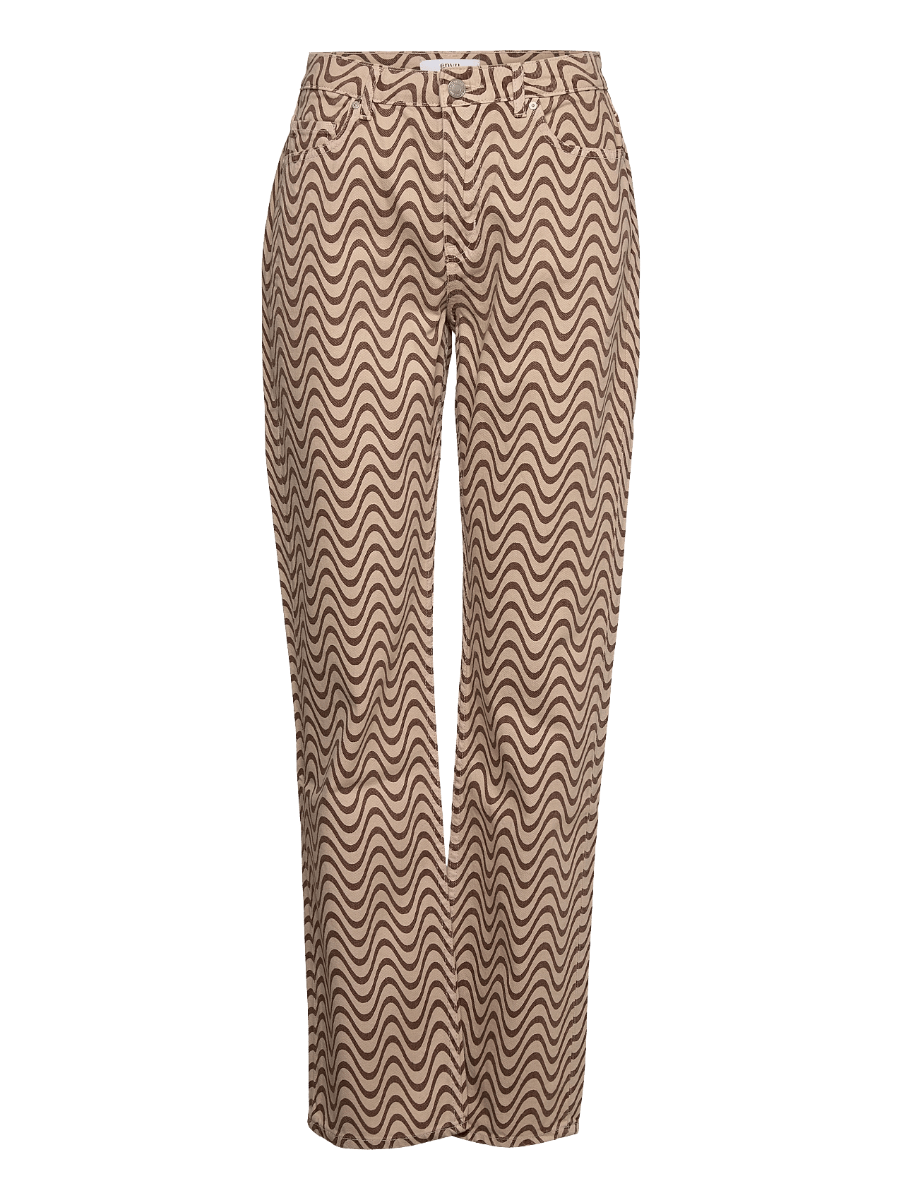 ENBREE STRAIGHT JEANS AOP 6865 - BROWN WAVE