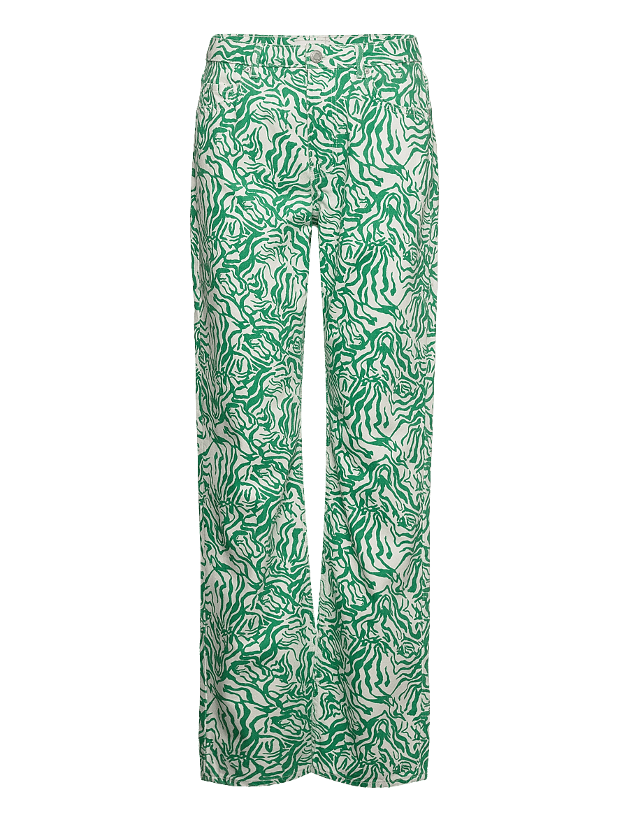 Envii - ENBREE STRAIGHT JEANS AOP 6865 - gerade jeans - emerald zebra - 0