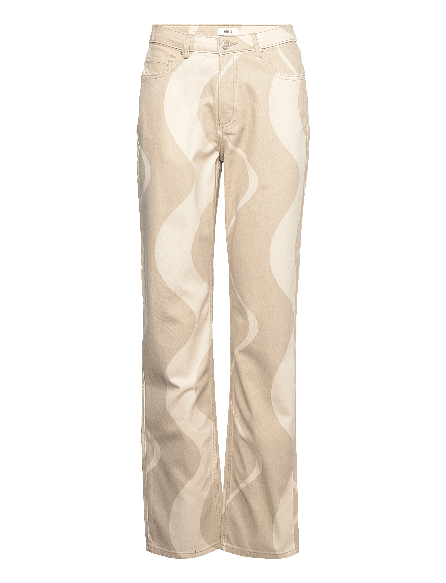 Envii - ENBREE STRAIGHT JEANS AOP 6865 - gerade jeans - sand wave aop - 1