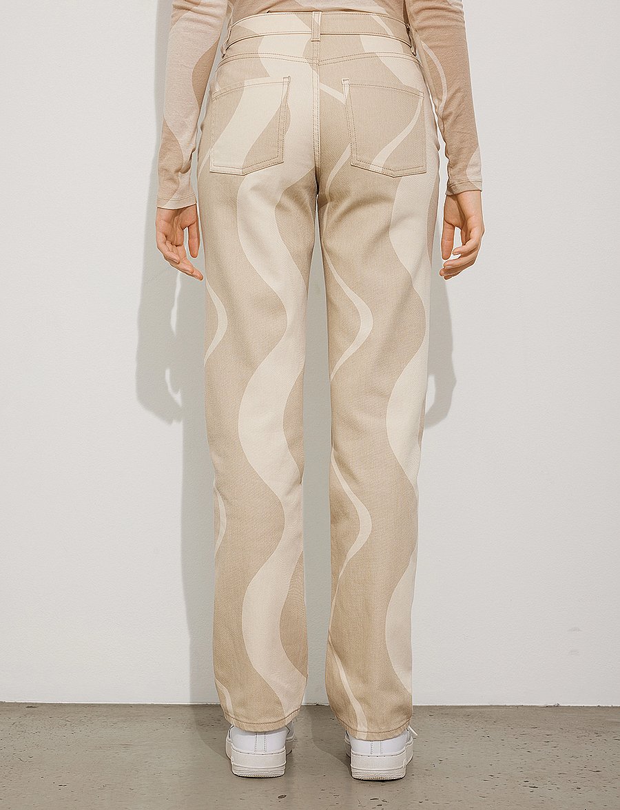Envii - ENBREE STRAIGHT JEANS AOP 6865 - gerade jeans - sand wave aop - 4