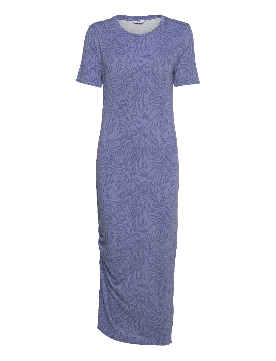 Envii - ENZOE SS DRESS AOP BZ 5329 - t-shirt dresses - blue imp zebra - 0