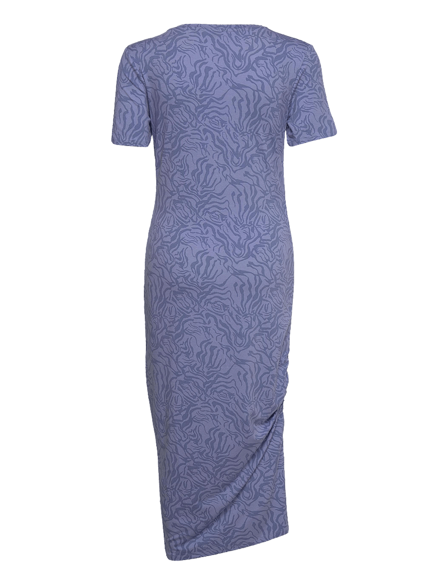 Envii - ENZOE SS DRESS AOP BZ 5329 - t-shirt dresses - blue imp zebra - 1