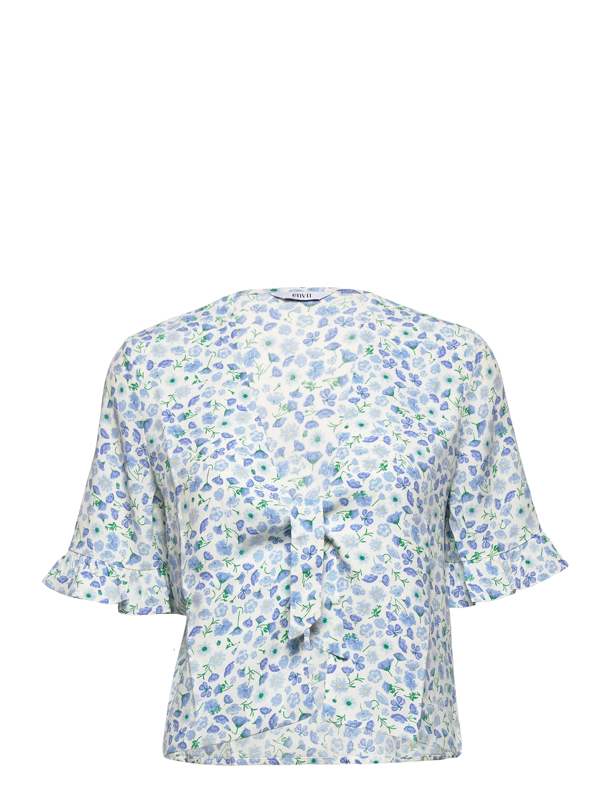 Envii Engoldstone Ss Top Aop 6696, XXS, Blue, Bluser > Kortærmede, Dame