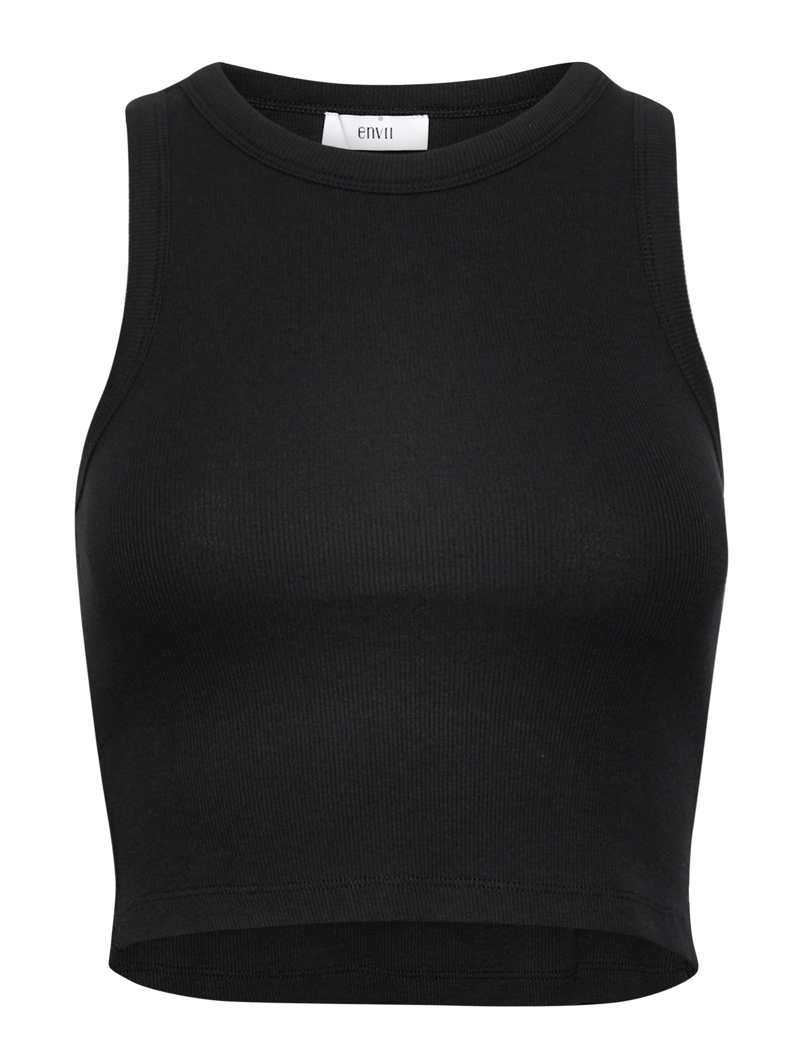 ENALLY RACER CROP TOP 5314 - BLACK