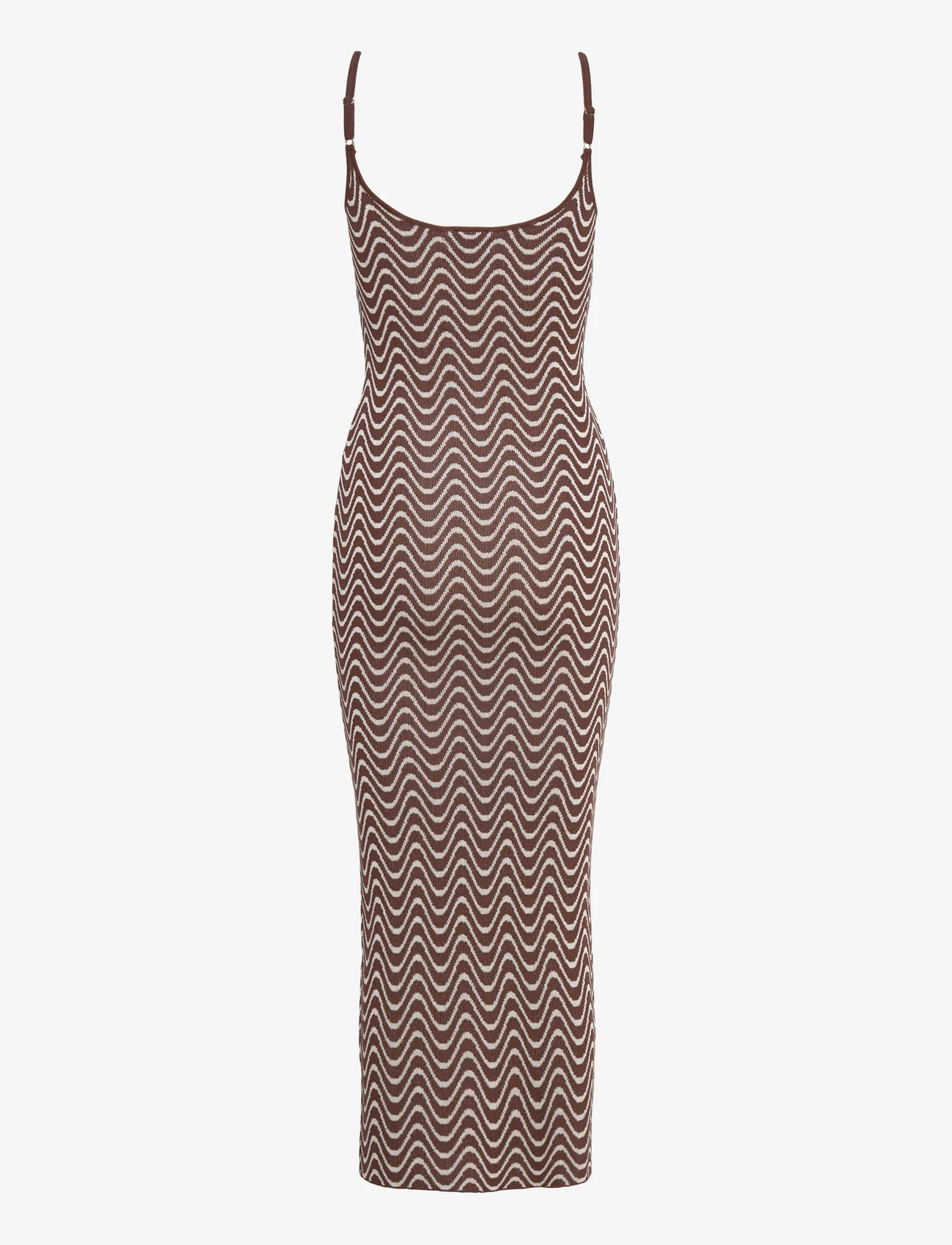 Envii - ENPERIDOT SL DRESS 6911 - stramme kjoler - wave pool brown - 1