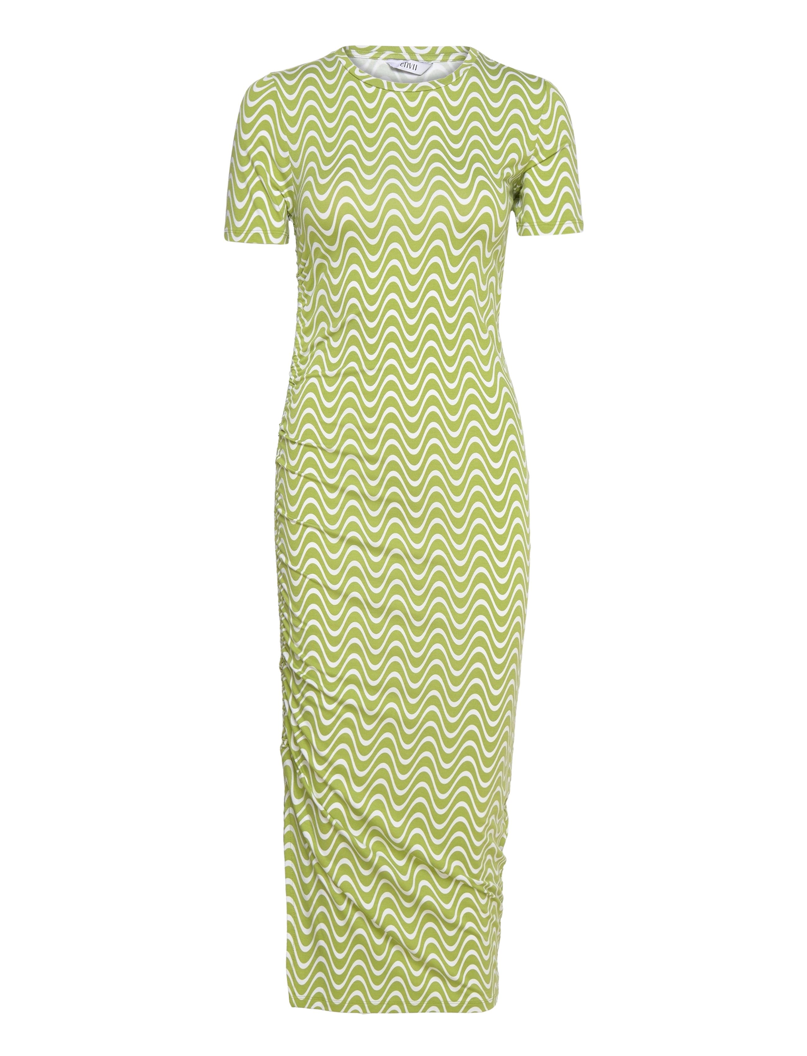 ENVII Enzoe Ss Kleid Aop W 5329 Grün - XXS - Damen