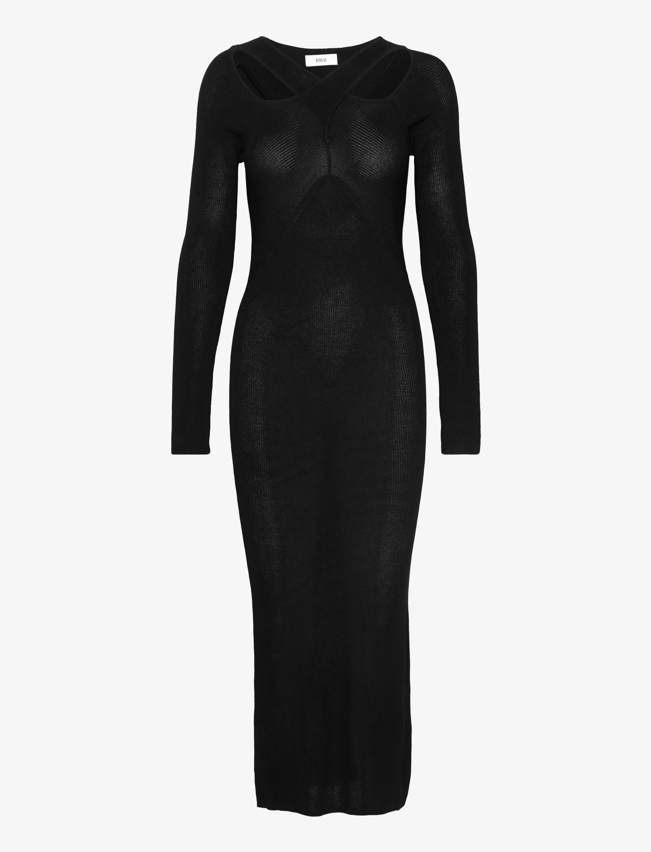 Envii - ENOIL LS DRESS 6911 - bodycon jurken - black - 0