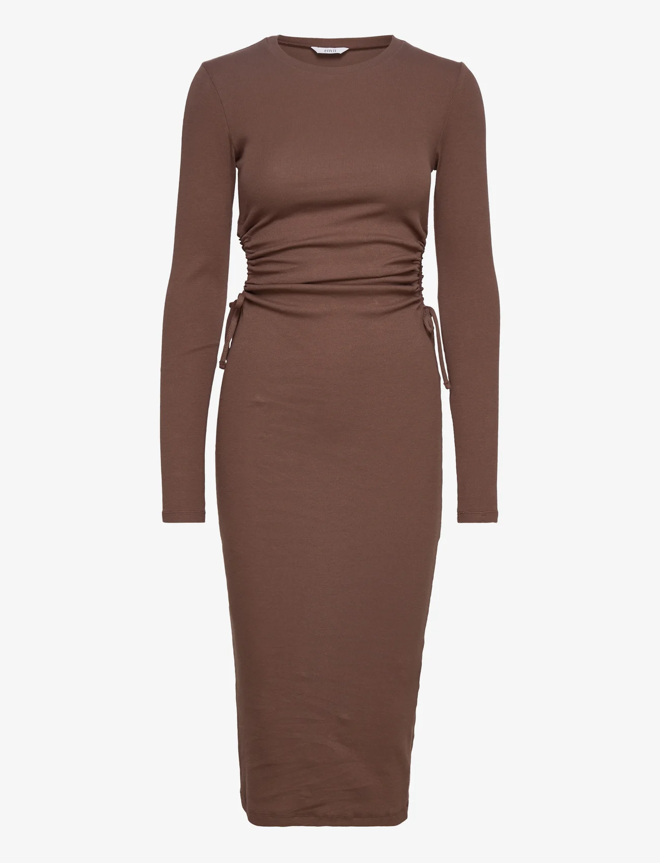 Envii - ENALLY LS HOLE DRESS 5314 - midi jurken - chestnut - 0