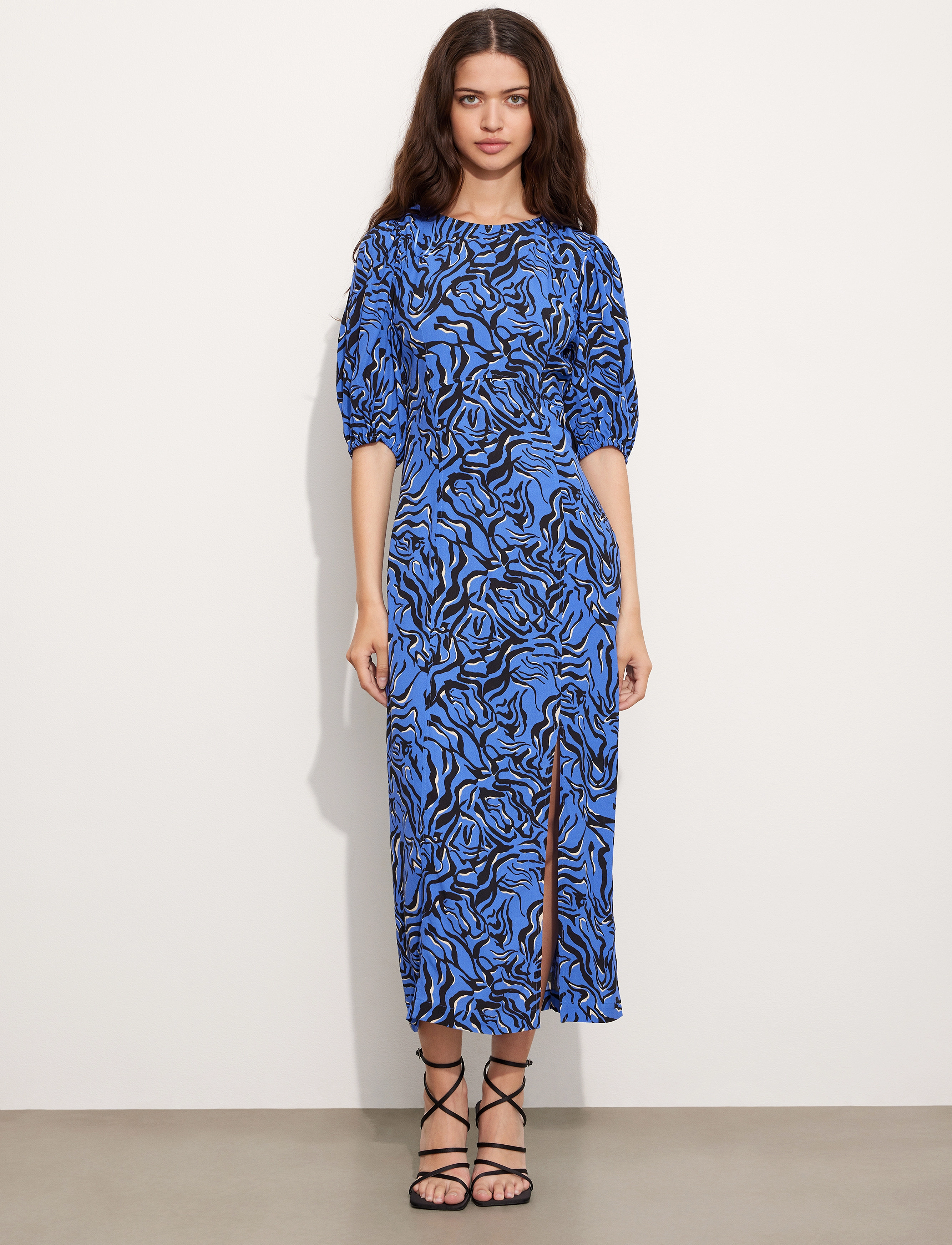 Envii - ENRUBY SS MIDI DRESS AOP 6696 - amparo tiger - 4