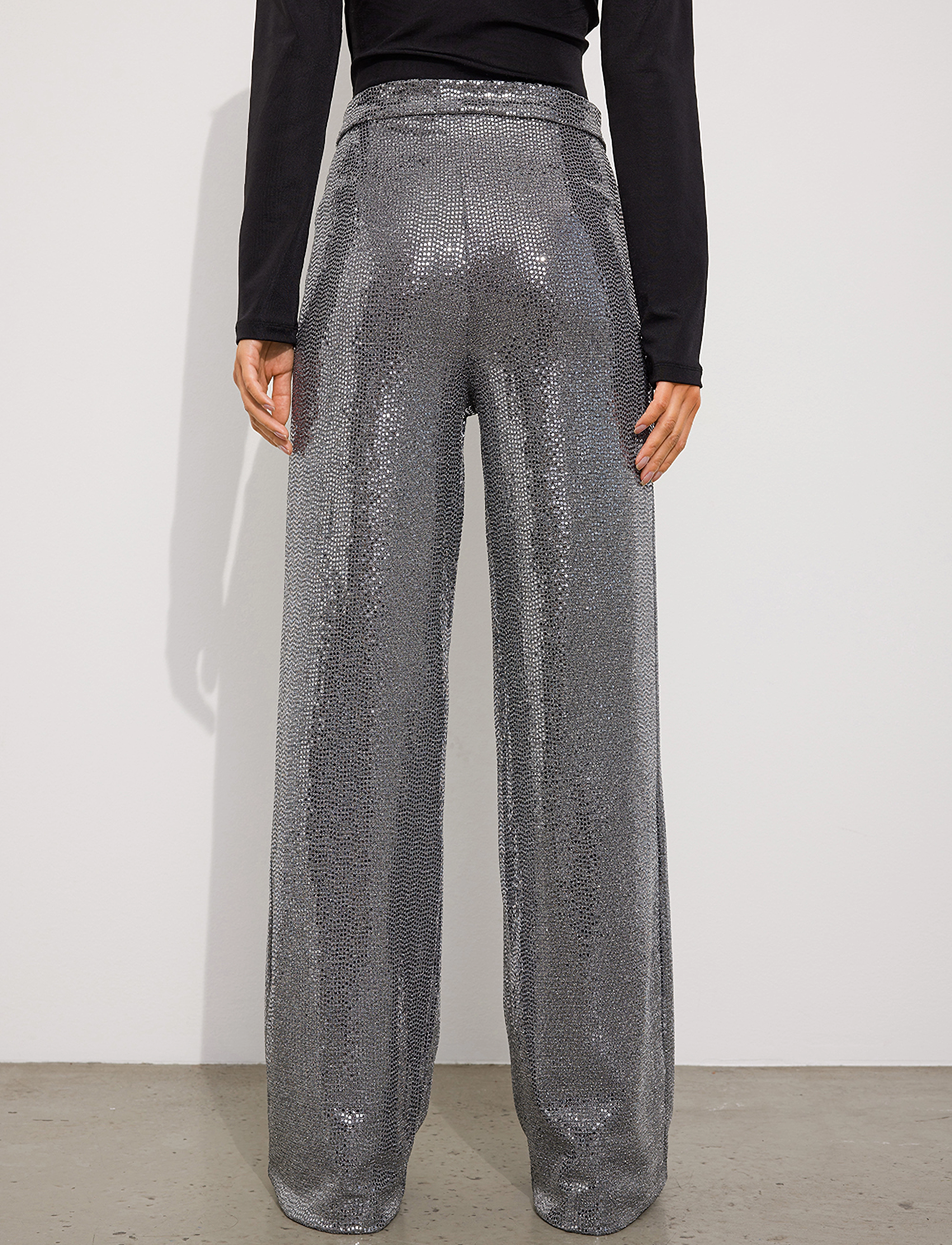 Envii - ENPLUTO PANTS 7000 - silver glitter - 4