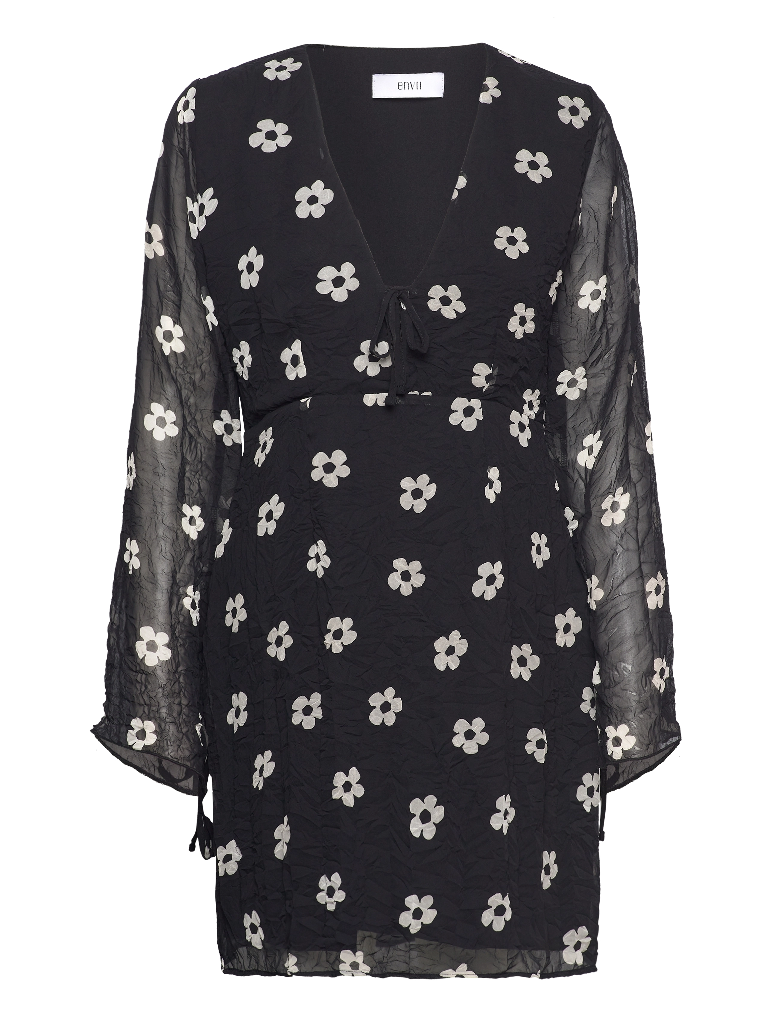ENVII Enearth Ls Kleid Aop 7004 Schwarz - XS - Damen
