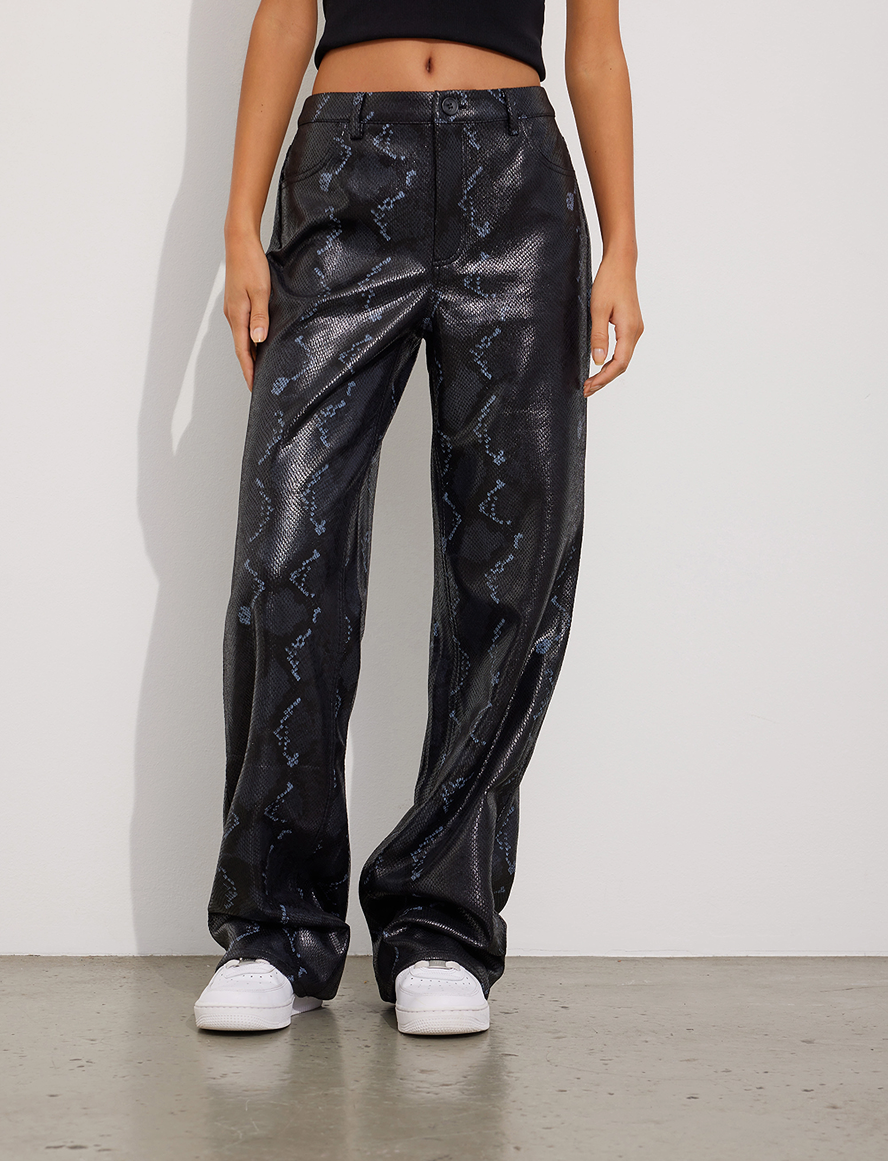 Envii - ENROCK PANTS 7006 - lederhosen - black snake - 3
