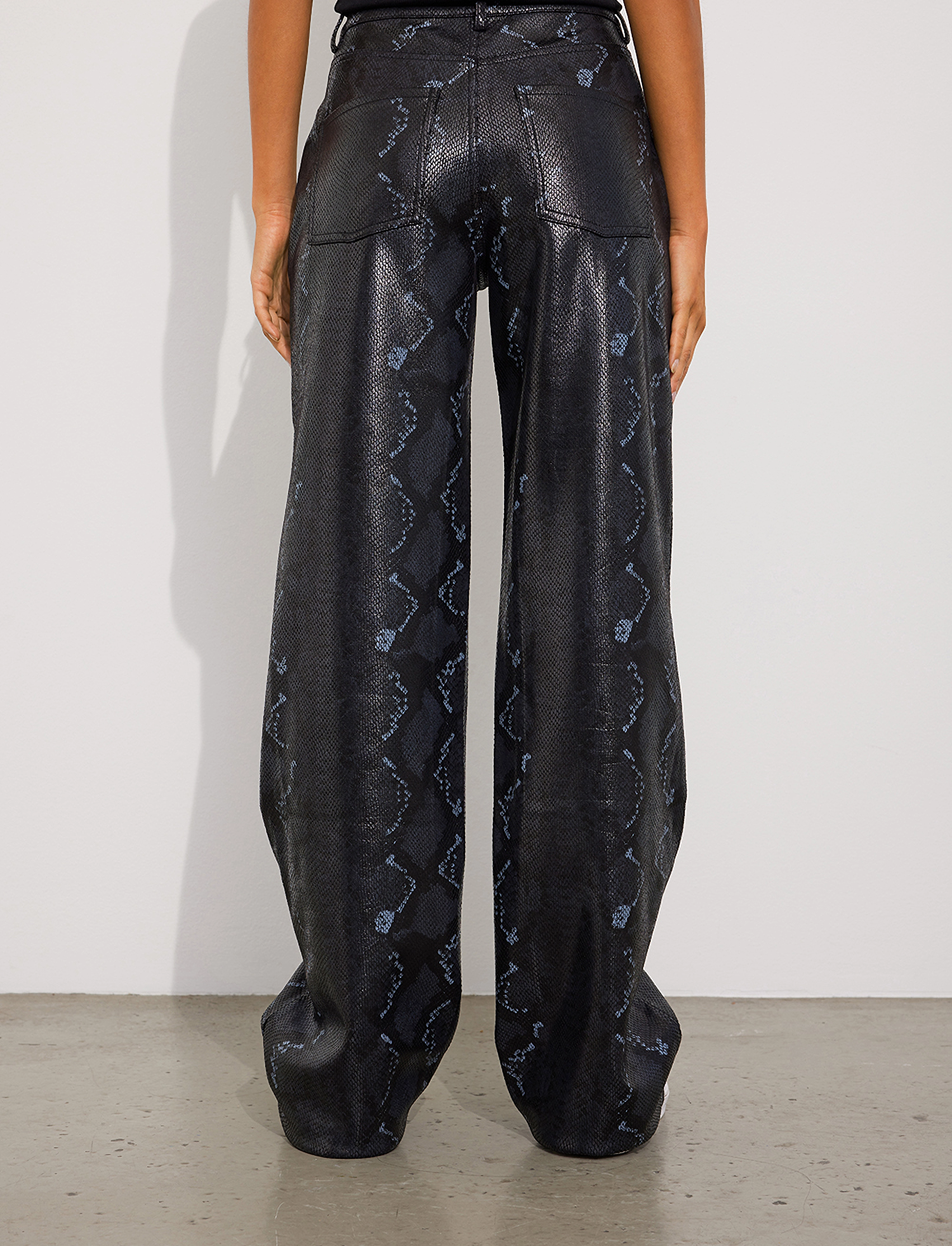Envii - ENROCK PANTS 7006 - lederhosen - black snake - 4