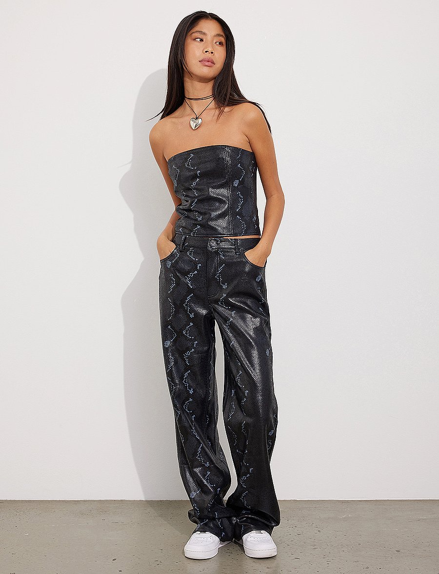 Envii - ENASTRID SL TOP 7006 - crop tops - black snake - 4
