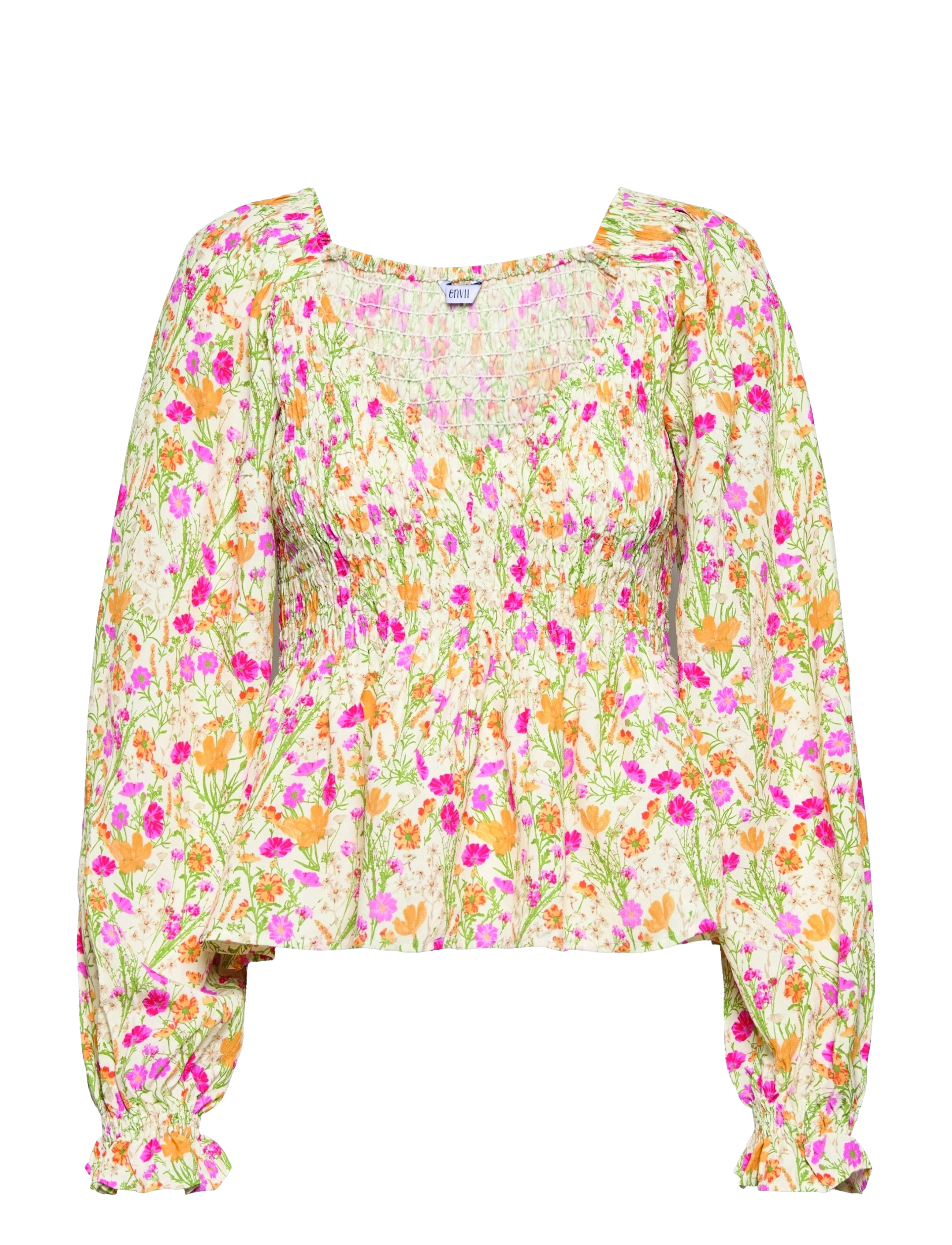 Envii Enerica Top Aop 6902, XXS, Multi/patterned, Bluser > Langærmede, Dame