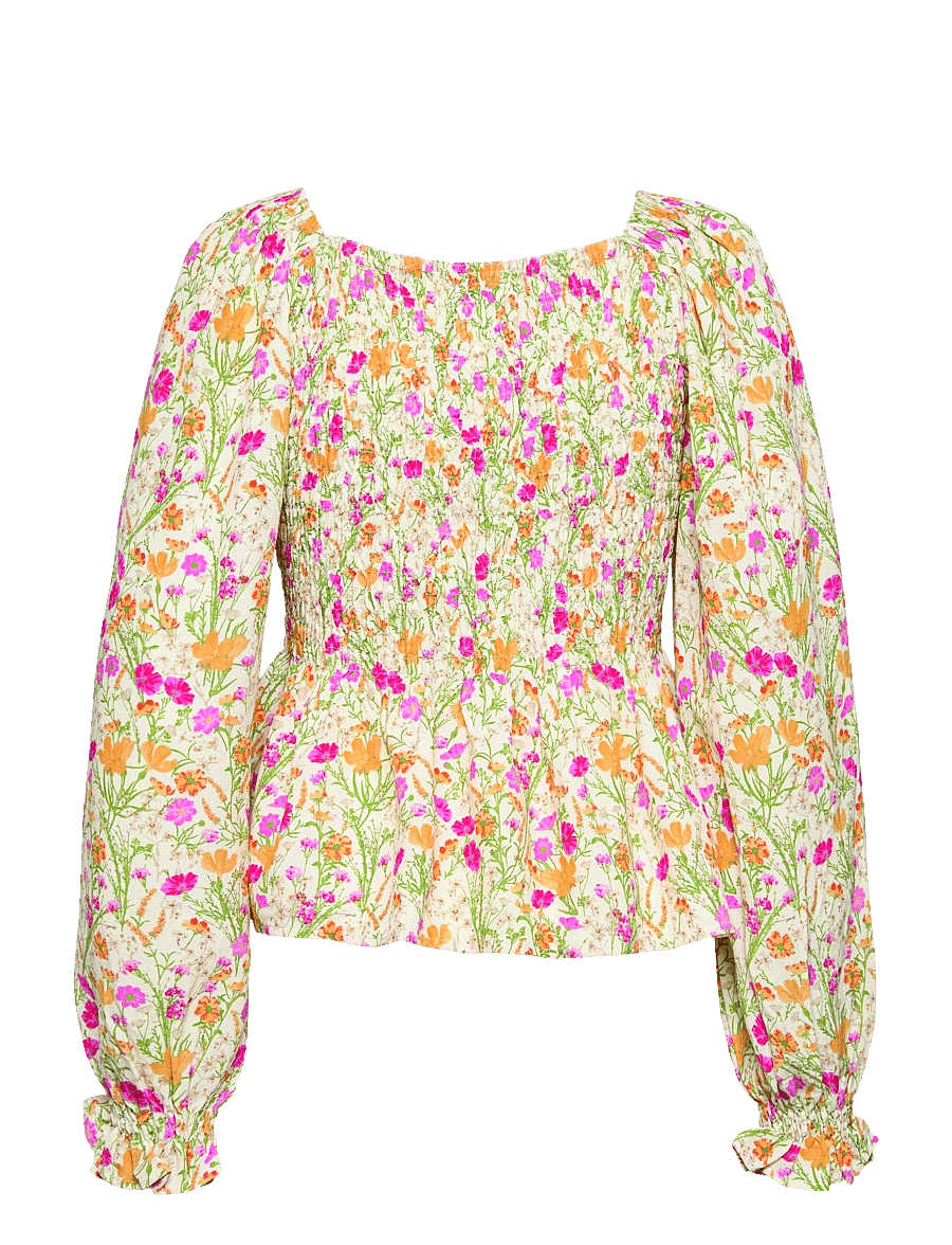 Envii - ENERICA TOP AOP 6902 - long sleeved blouses - sunny meadow - 1