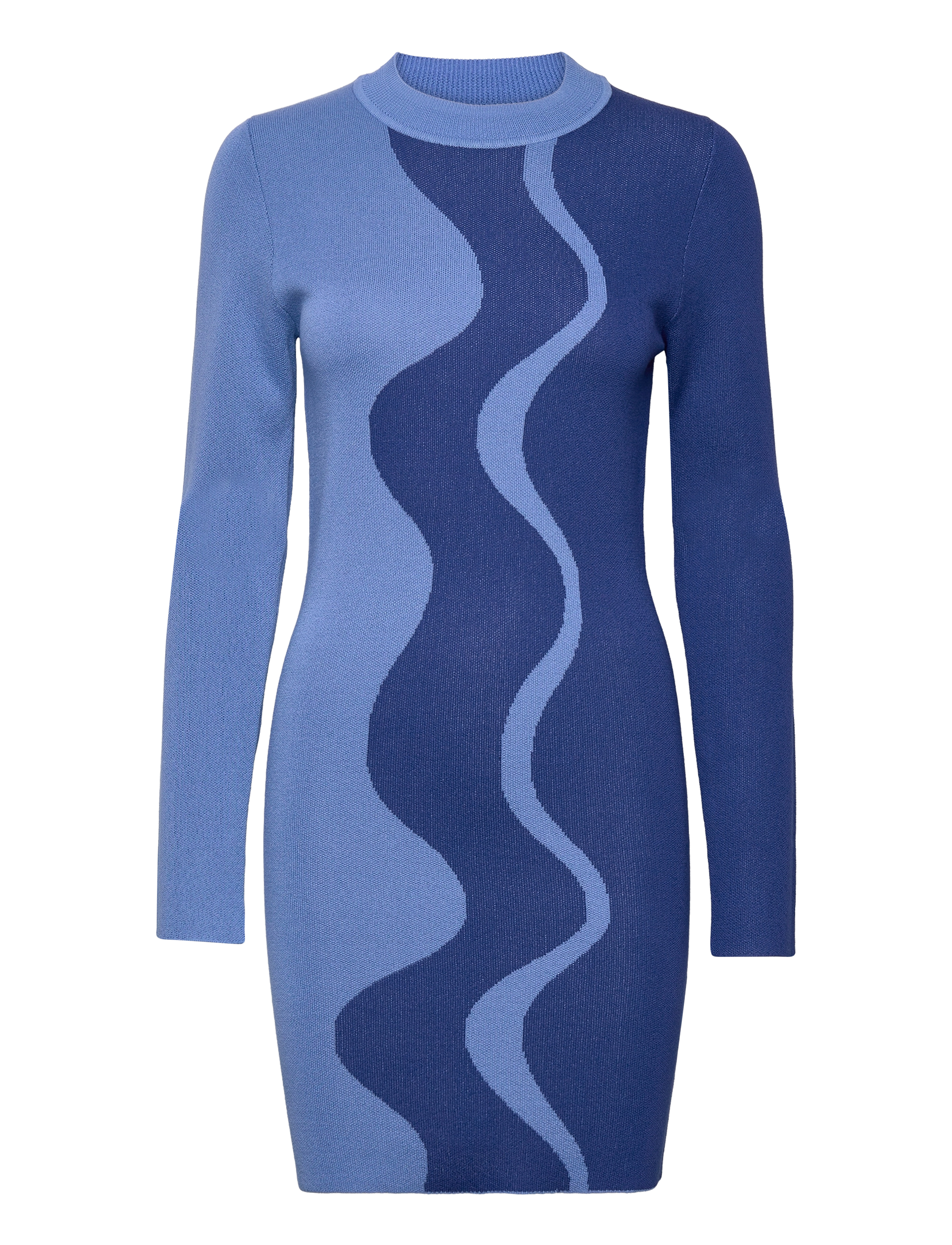 Envii ENIDA LS DRESS 6911 - Korte kjoler - WAVY JACQUARD / blue
