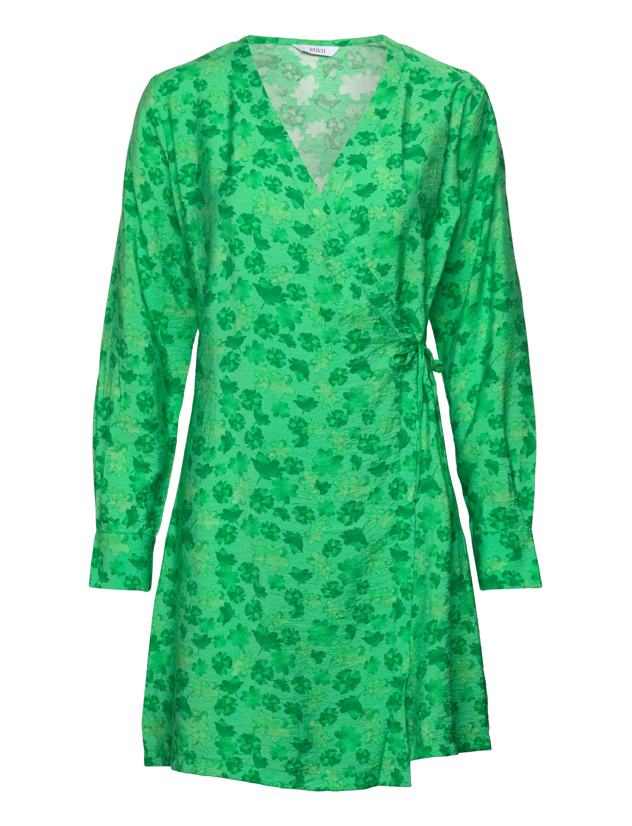 ENVII Envictoria Ls Kurz Kleid Aop 6891 Grün - S - Damen