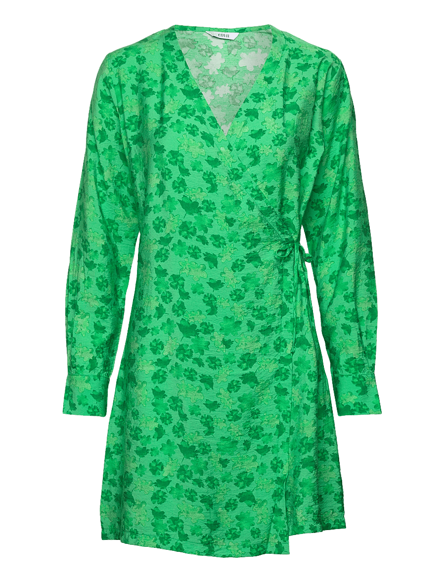 Envii - ENVICTORIA LS SHORT DRESS AOP 6891 - wickelkleider - water lily aop - 1