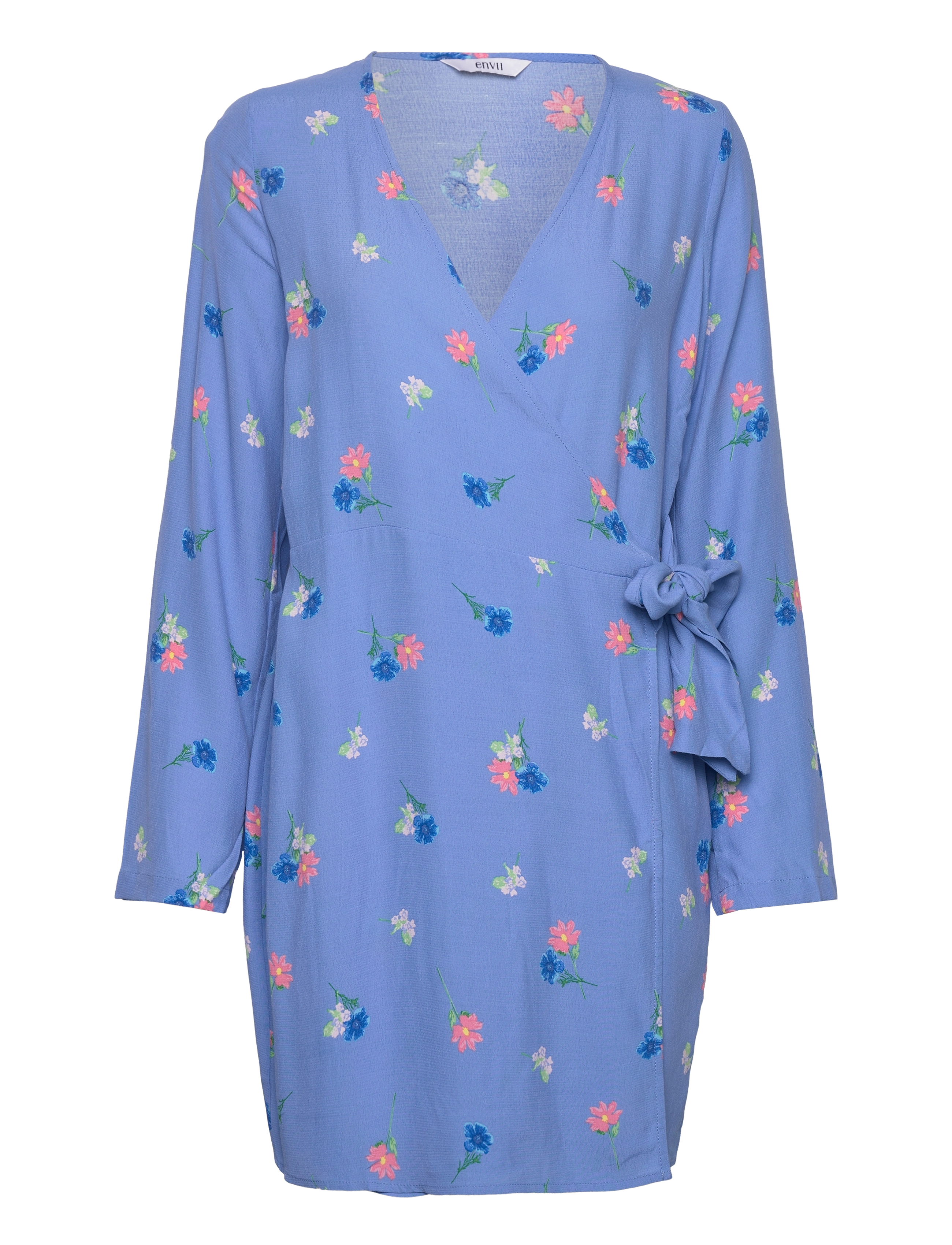 Envii ENLIME LS V-N DRESS AOP 7014 - Korte kjoler - FLOWER BOUQUET / blue